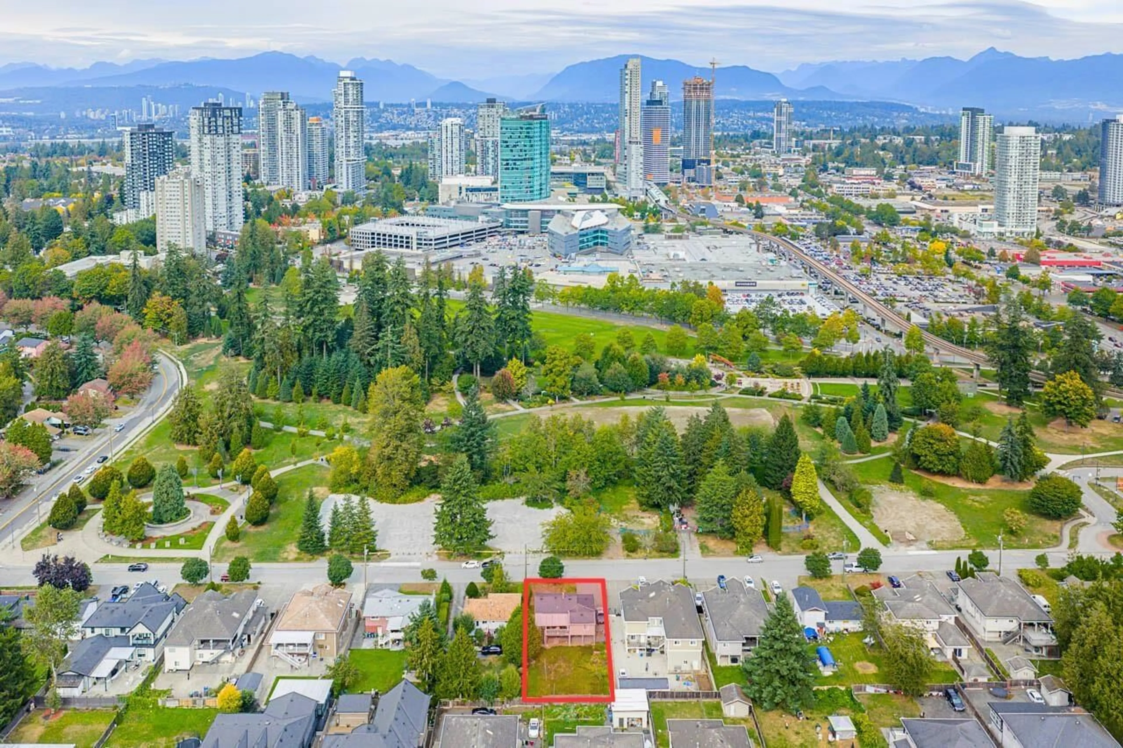 A pic from outside/outdoor area/front of a property/back of a property/a pic from drone, city buildings view from balcony for 13466 98B, Surrey British Columbia V3T1E3