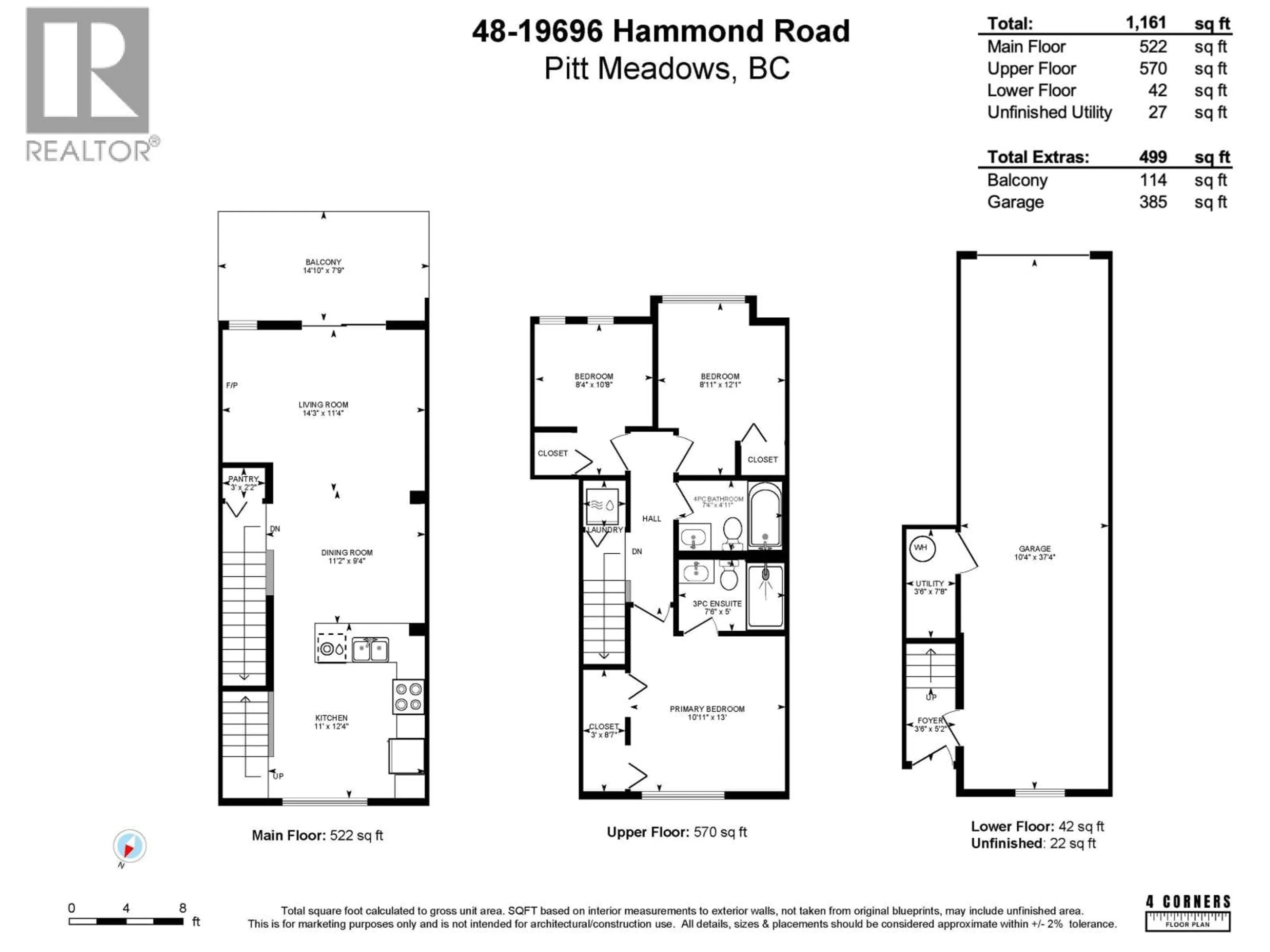 Floor plan for 48 - 19696 HAMMOND ROAD, Pitt Meadows British Columbia V3Y0G7