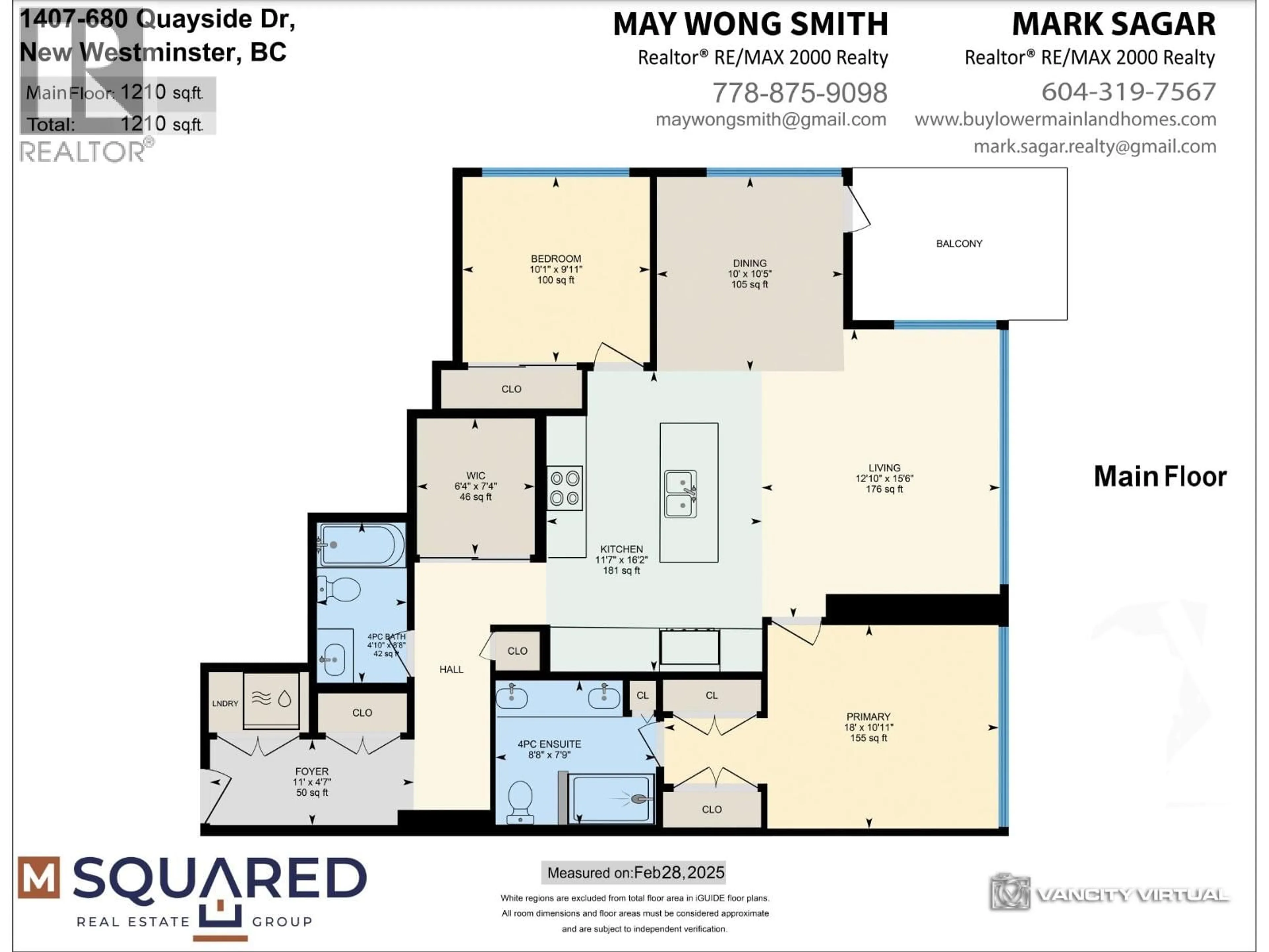 Floor plan for 1407 - 680 QUAYSIDE DRIVE, New Westminster British Columbia V3M0P2