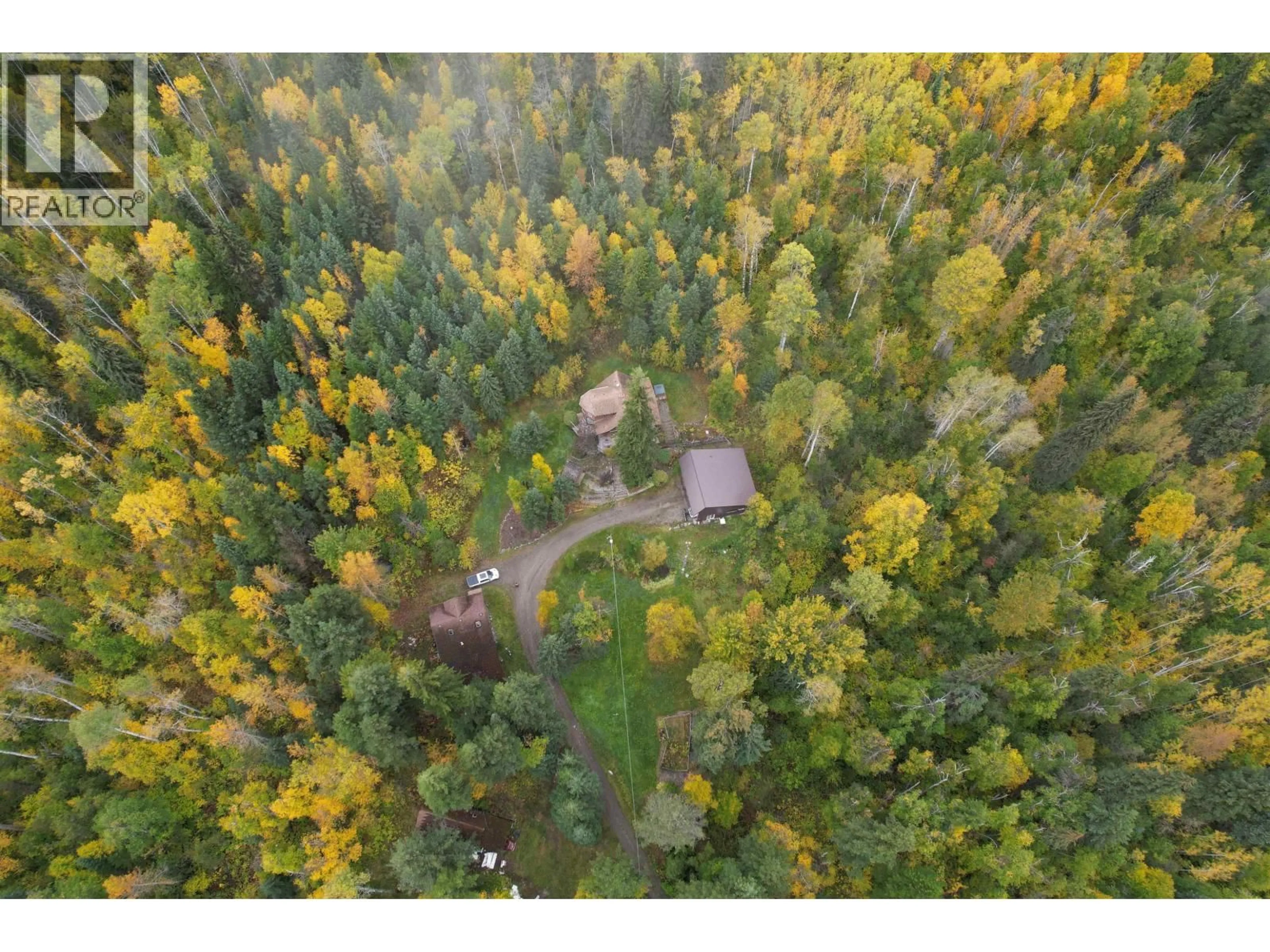 A pic from outside/outdoor area/front of a property/back of a property/a pic from drone, forest/trees view for 4836 QUESNEL-HYDRAULIC ROAD, Quesnel British Columbia V2J6P9