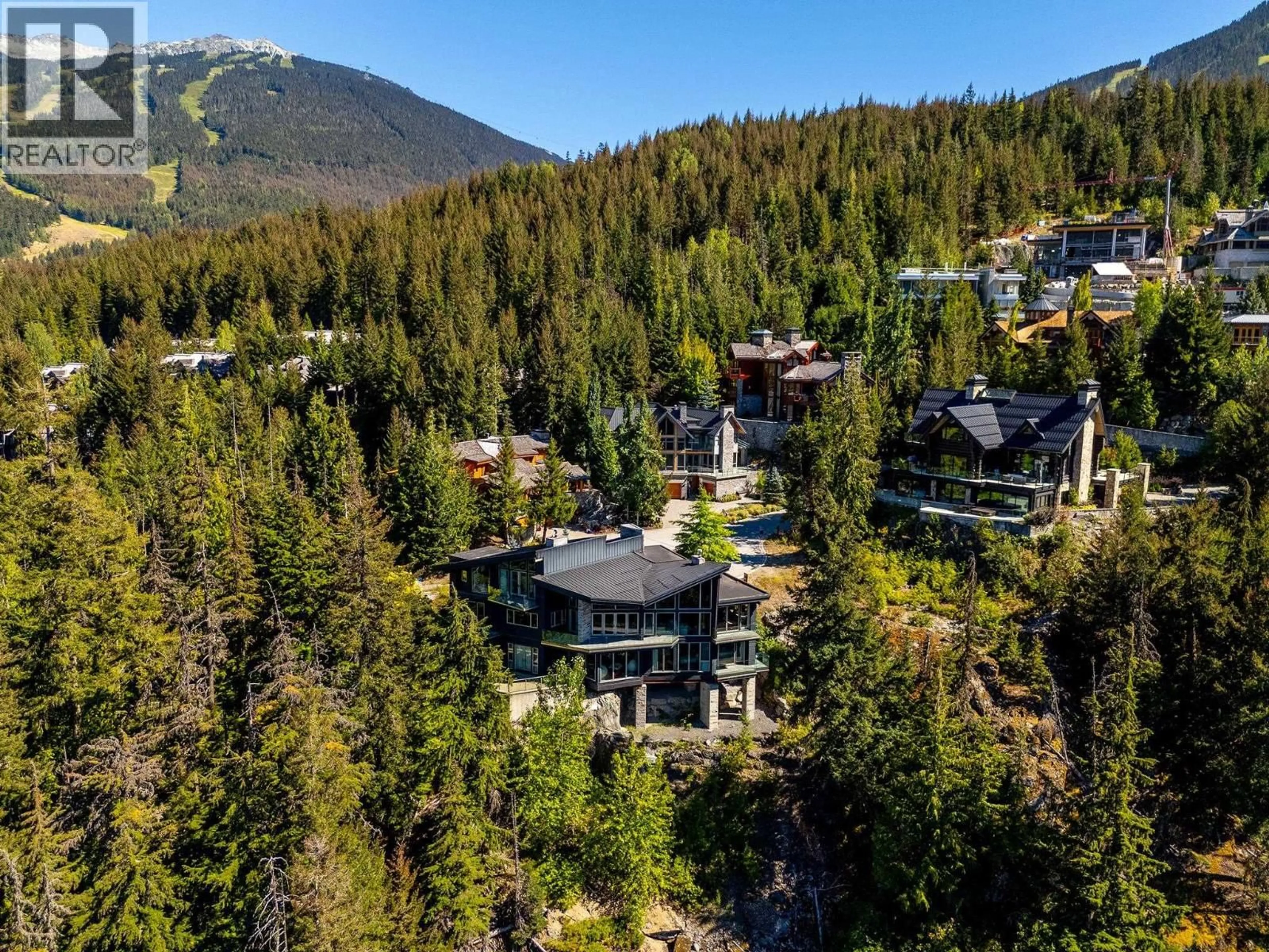 A pic from outside/outdoor area/front of a property/back of a property/a pic from drone, mountain view for 3855 SUNRIDGE COURT, Whistler British Columbia V8E0W1