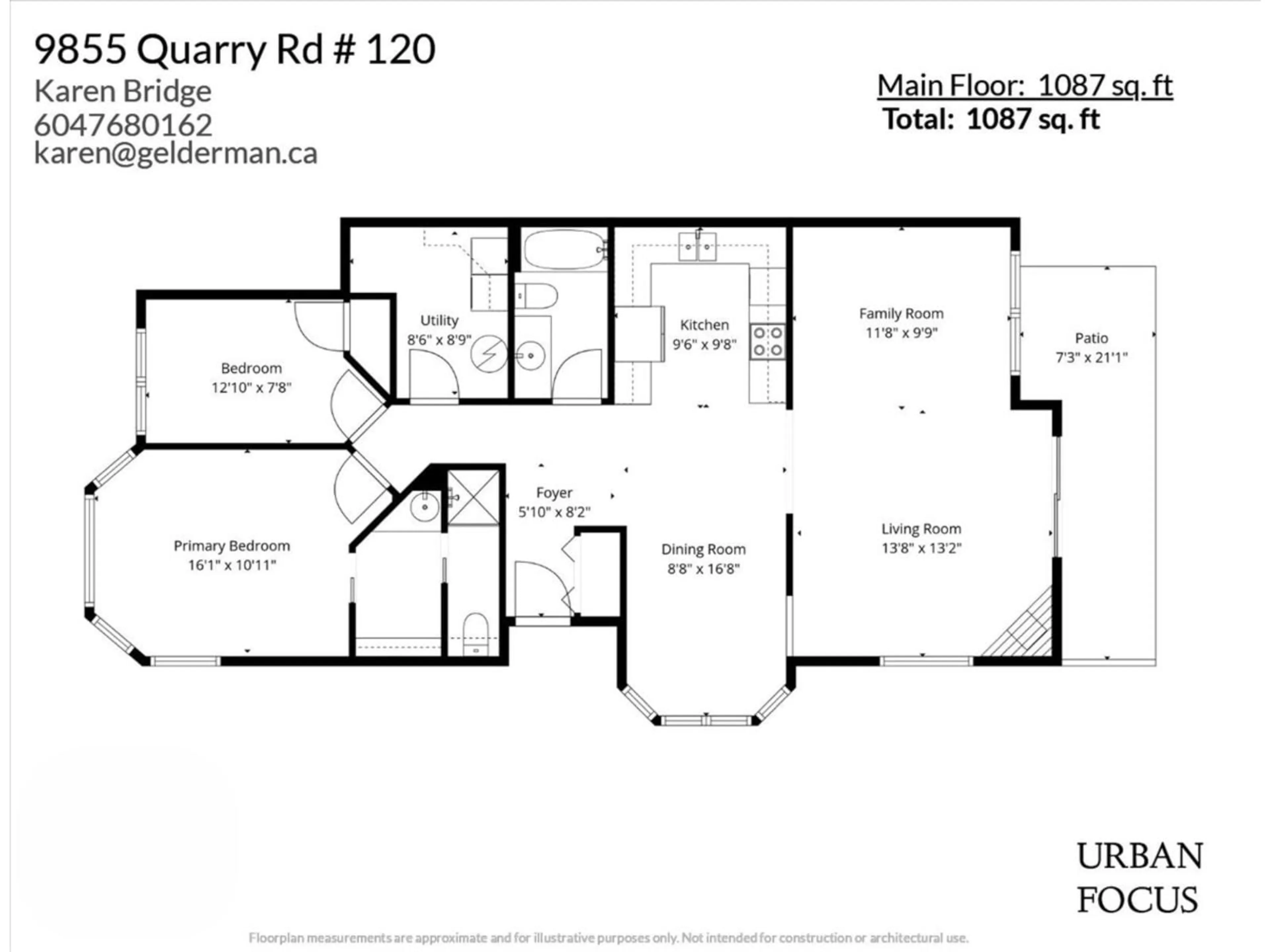 Floor plan for 120 - 9855 QUARRY ROAD, Chilliwack British Columbia V2P3M3