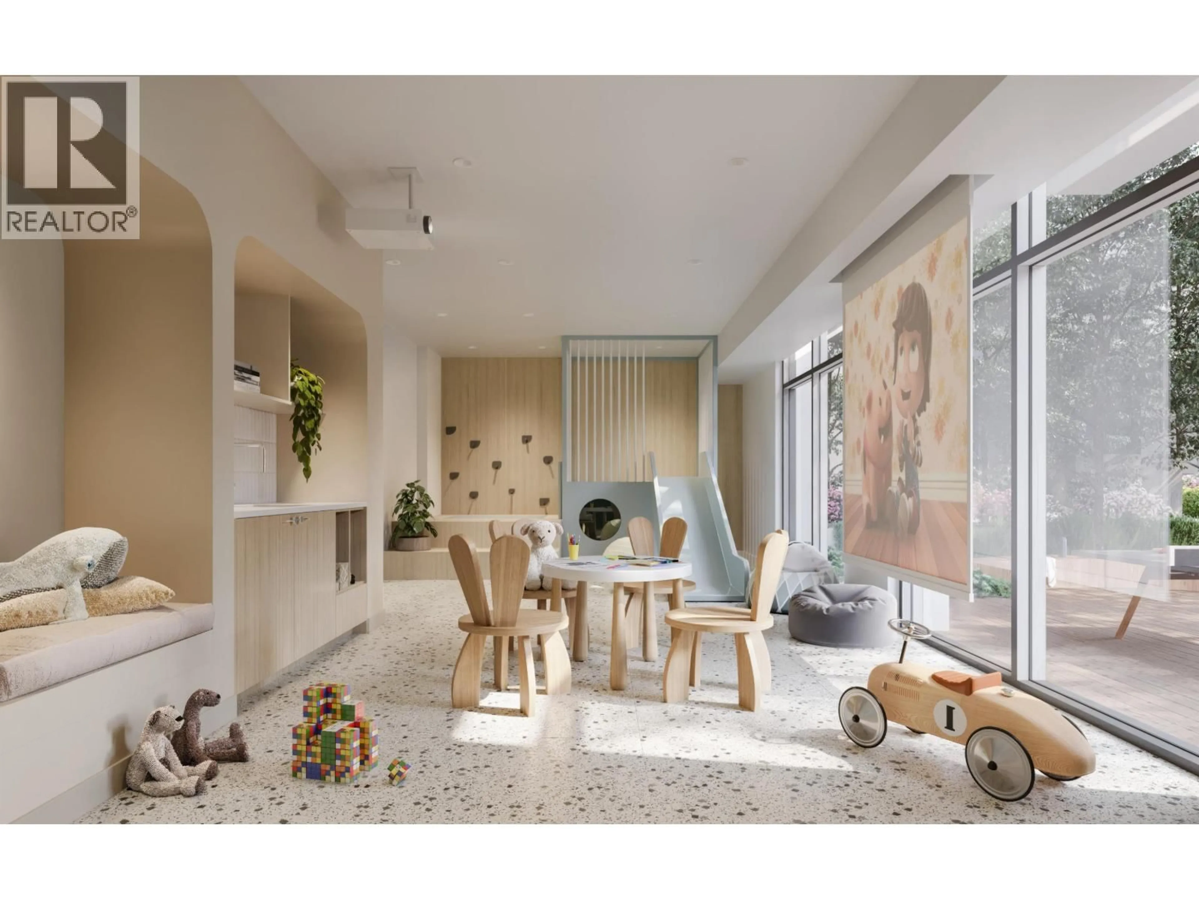 Living room with furniture, ceramic/tile floor for 101 - 585 KEMSLEY AVENUE, Coquitlam British Columbia V3J3Z1
