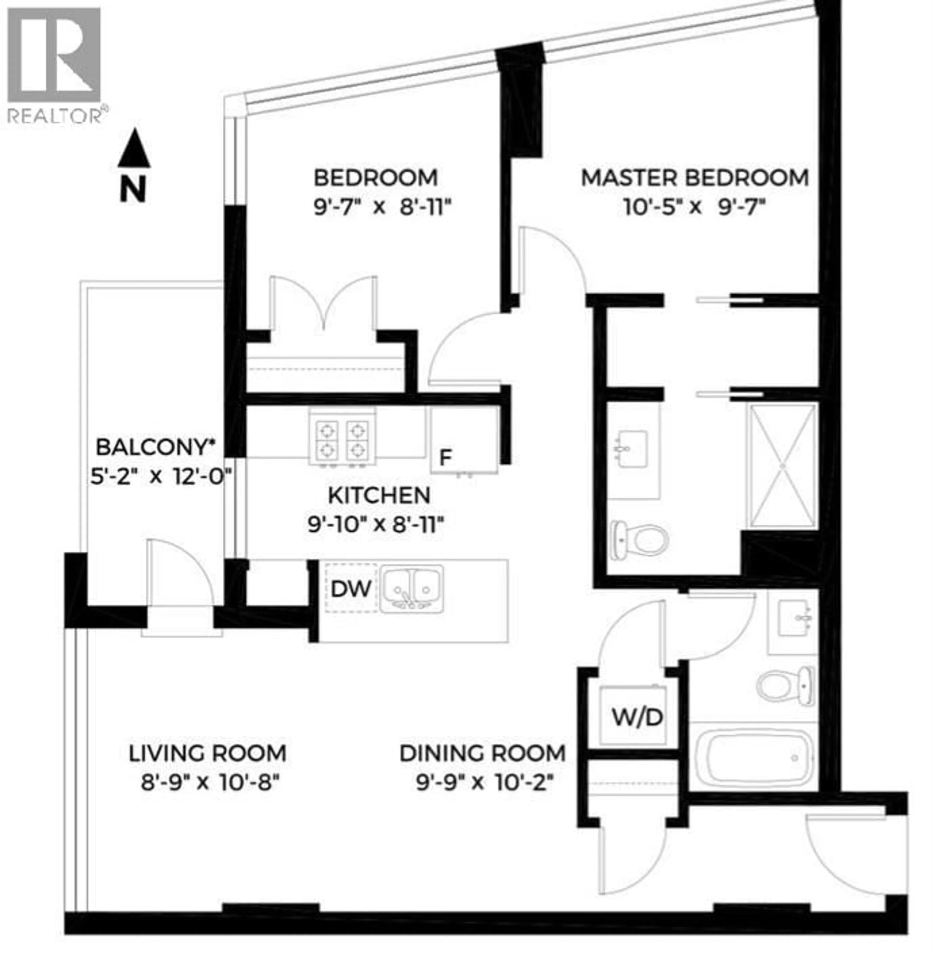 Floor plan for 1208 - 2975 ATLANTIC AVENUE, Coquitlam British Columbia V3B0C5