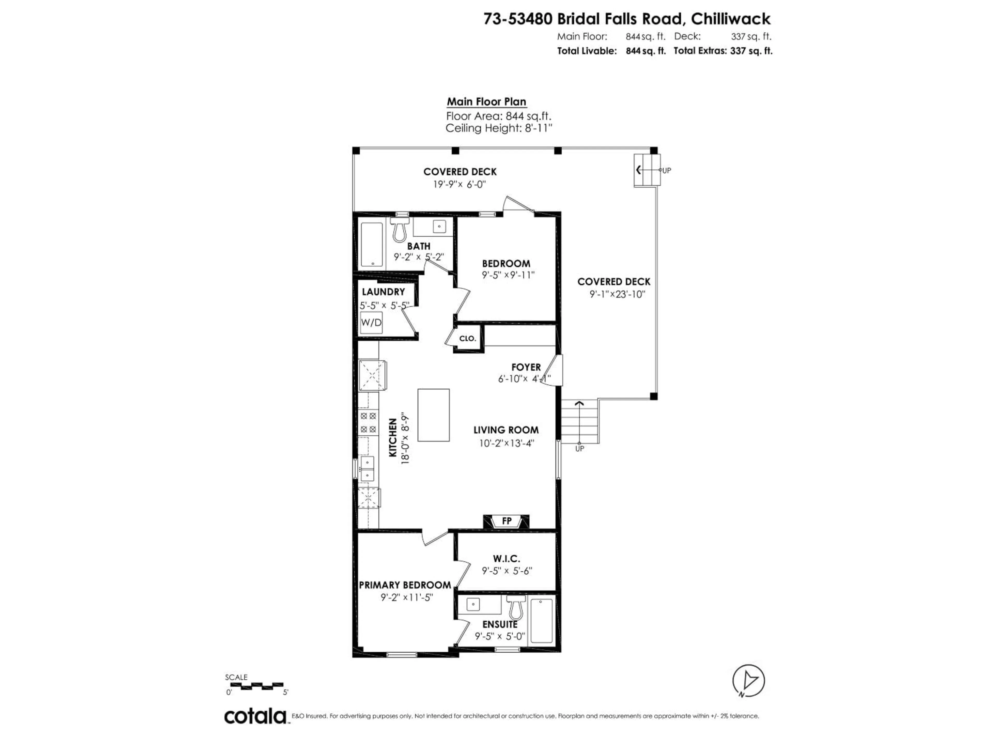 Floor plan for 73 - 53480 BRIDAL FALLS ROAD, Rosedale British Columbia V0X1X1