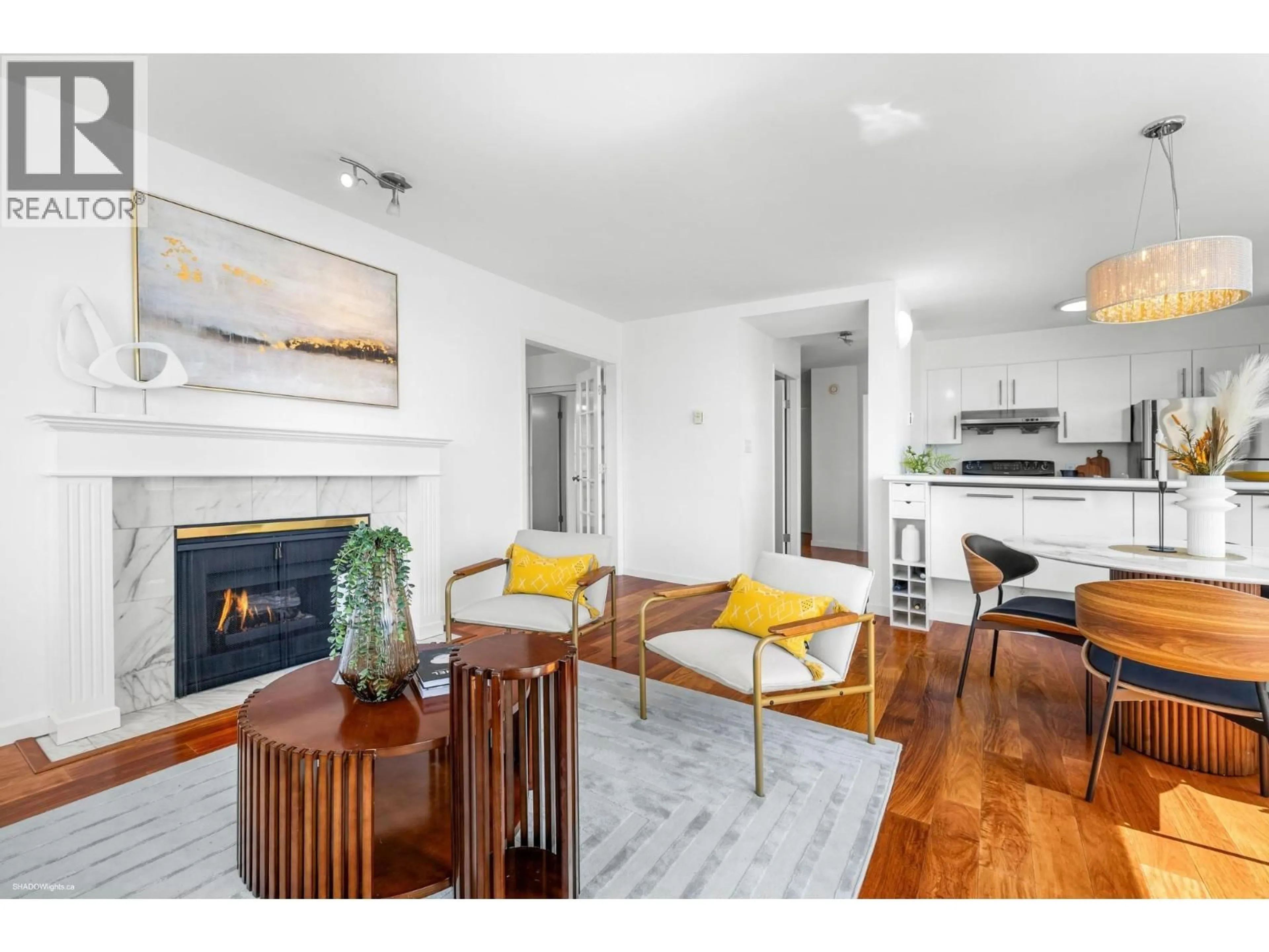 Living room with furniture, wood/laminate floor for 1436 HARWOOD STREET, Vancouver British Columbia V6G1X5