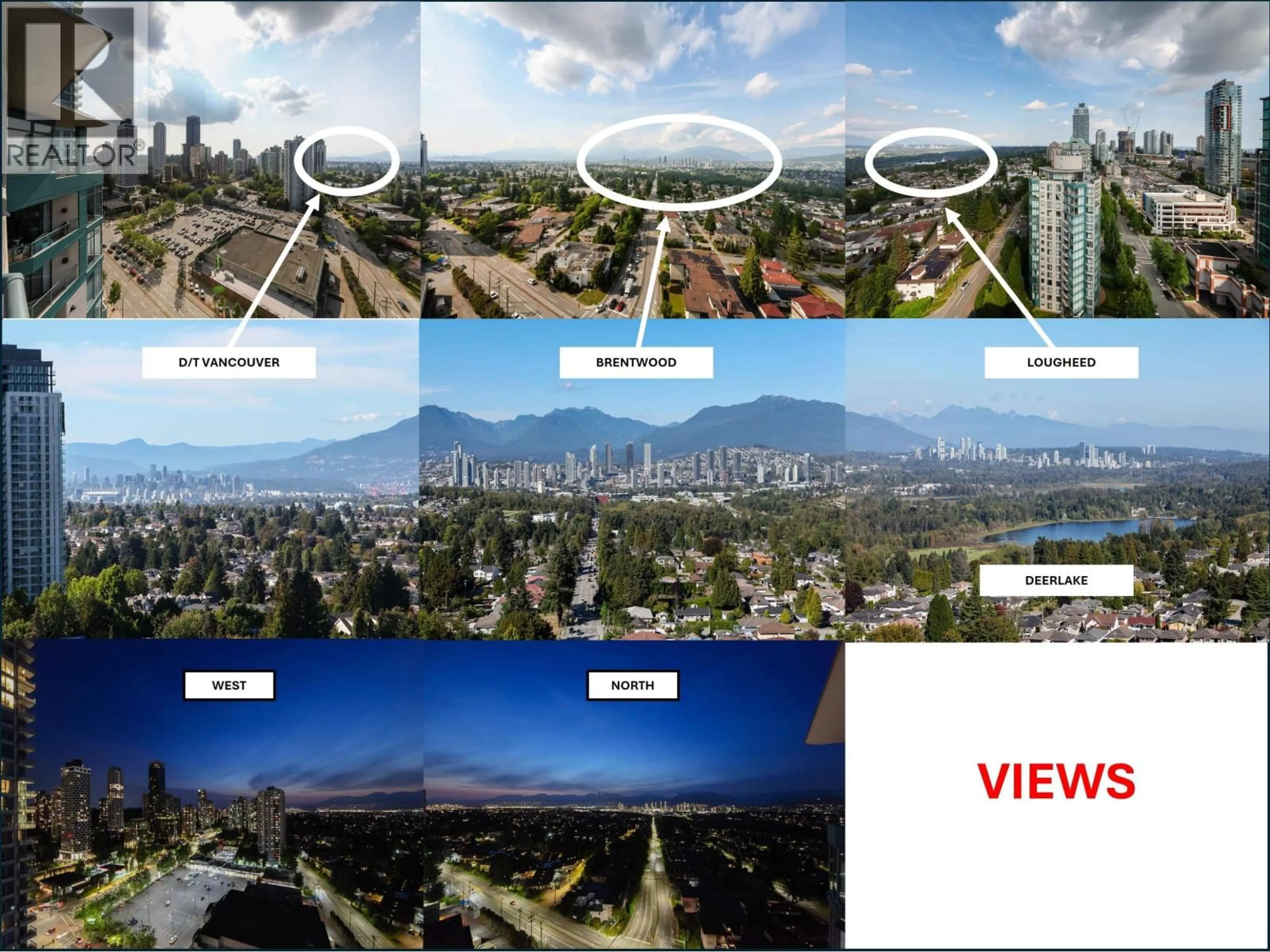 A pic from outside/outdoor area/front of a property/back of a property/a pic from drone, mountain view for 2301 - 4505 HAZEL STREET, Burnaby British Columbia V5H4T1