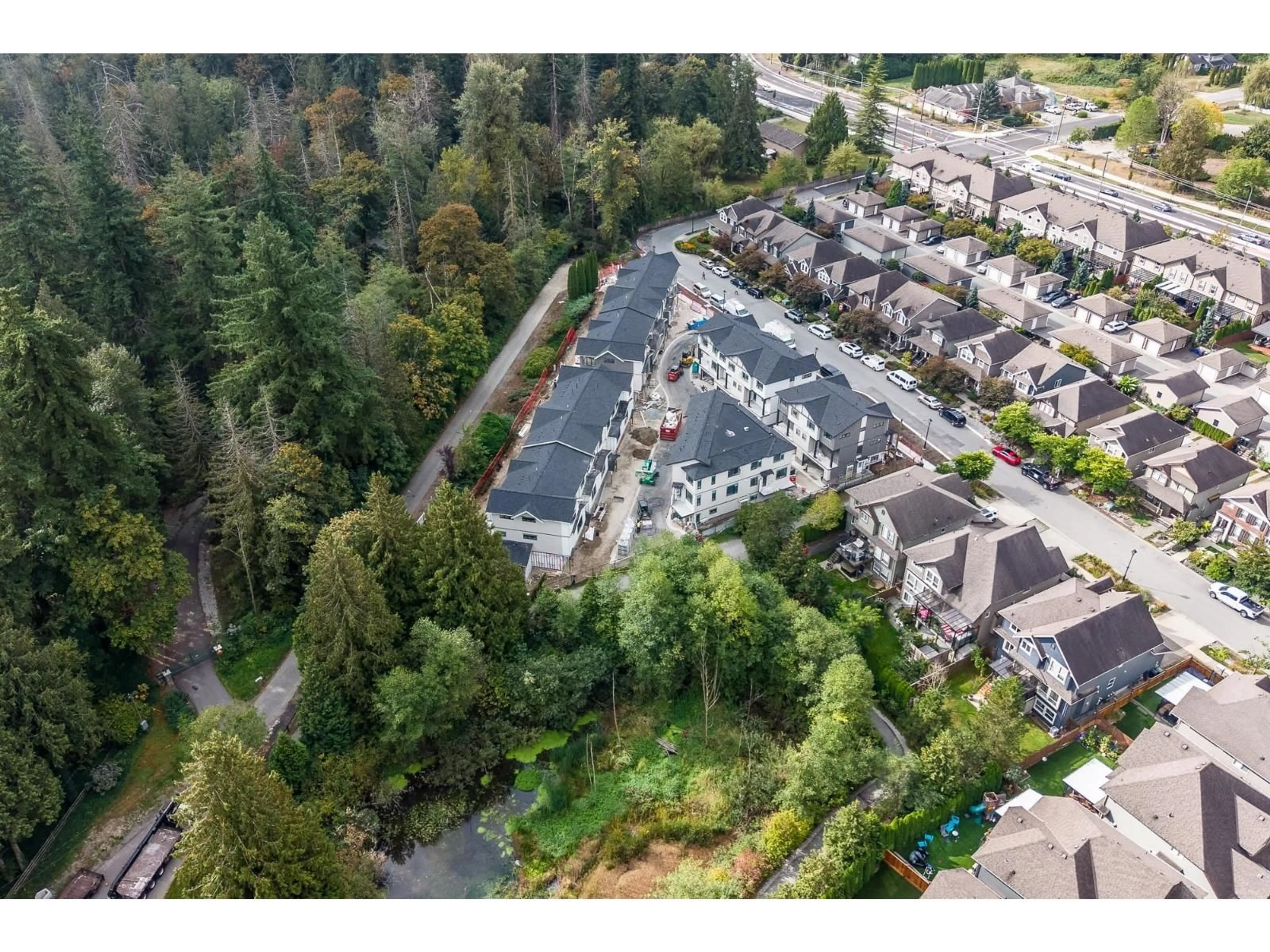 A pic from outside/outdoor area/front of a property/back of a property/a pic from drone, mountain view for 6 - 6828 208A, Langley British Columbia V2Y2R7