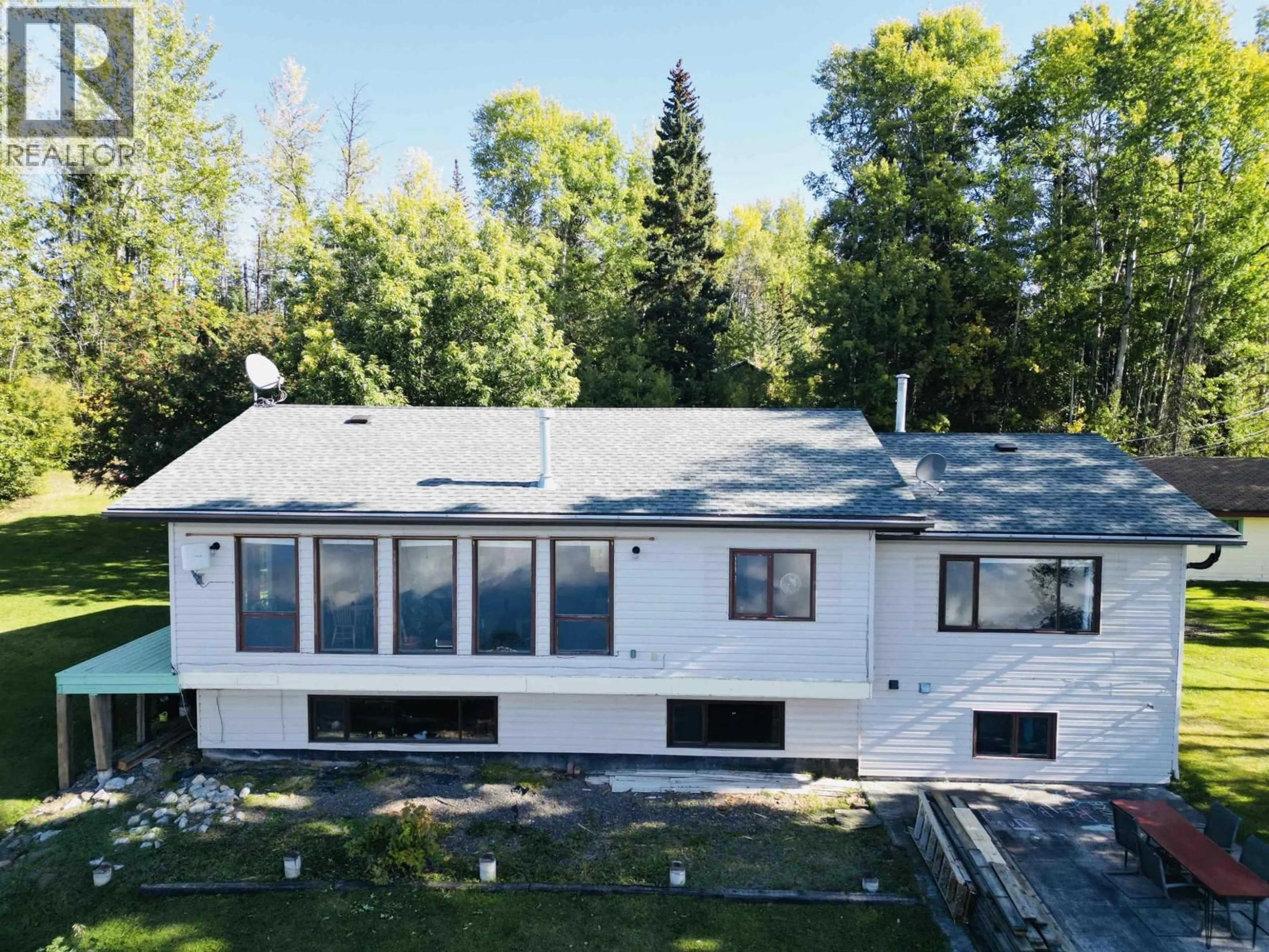 A pic from outside/outdoor area/front of a property/back of a property/a pic from drone, building for 8003 ROWLAND ROAD, Burns Lake British Columbia V0J1E1