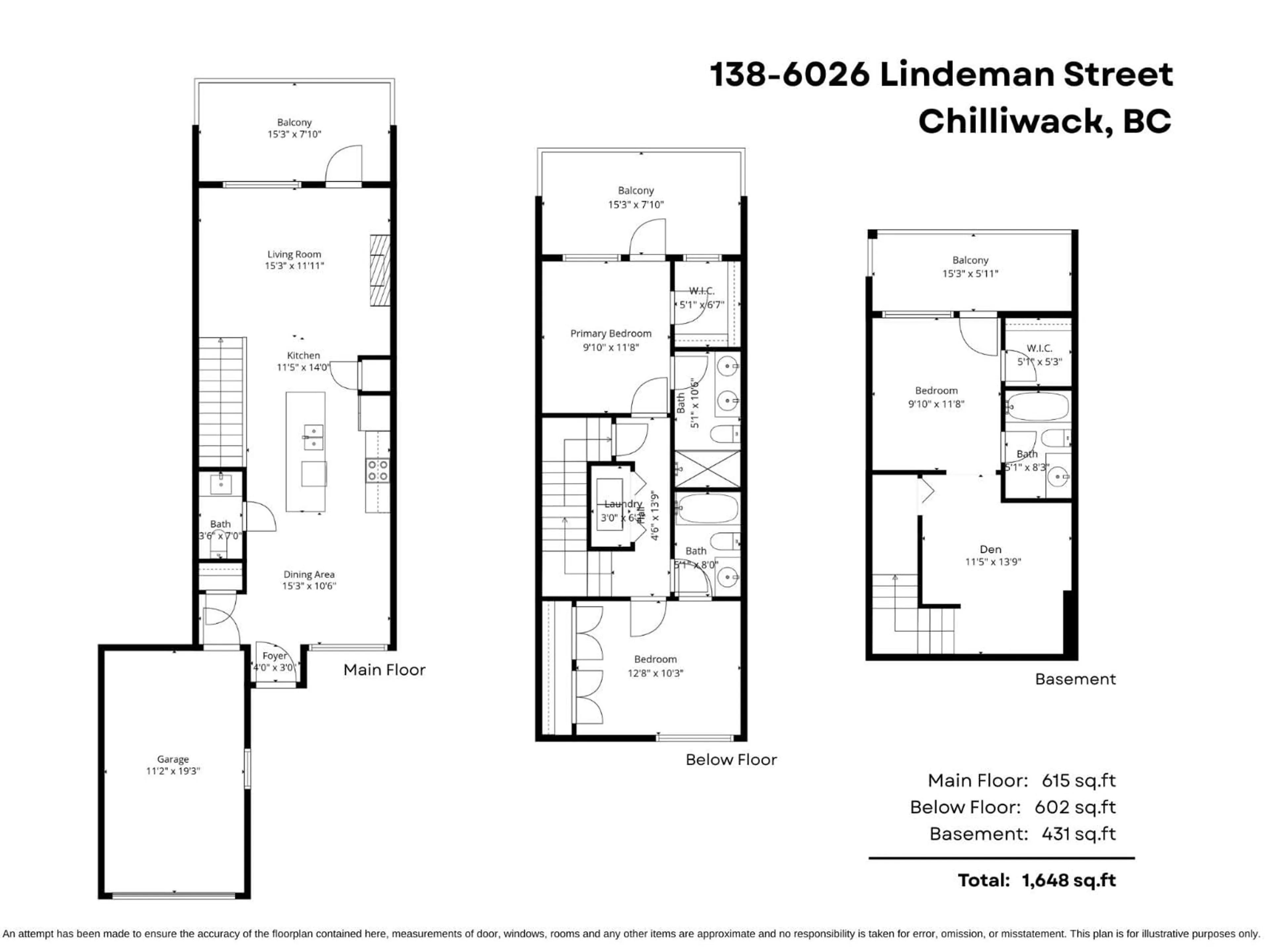 Floor plan for 138 - 6026 LINDEMAN STREET, Chilliwack British Columbia V2R0W1