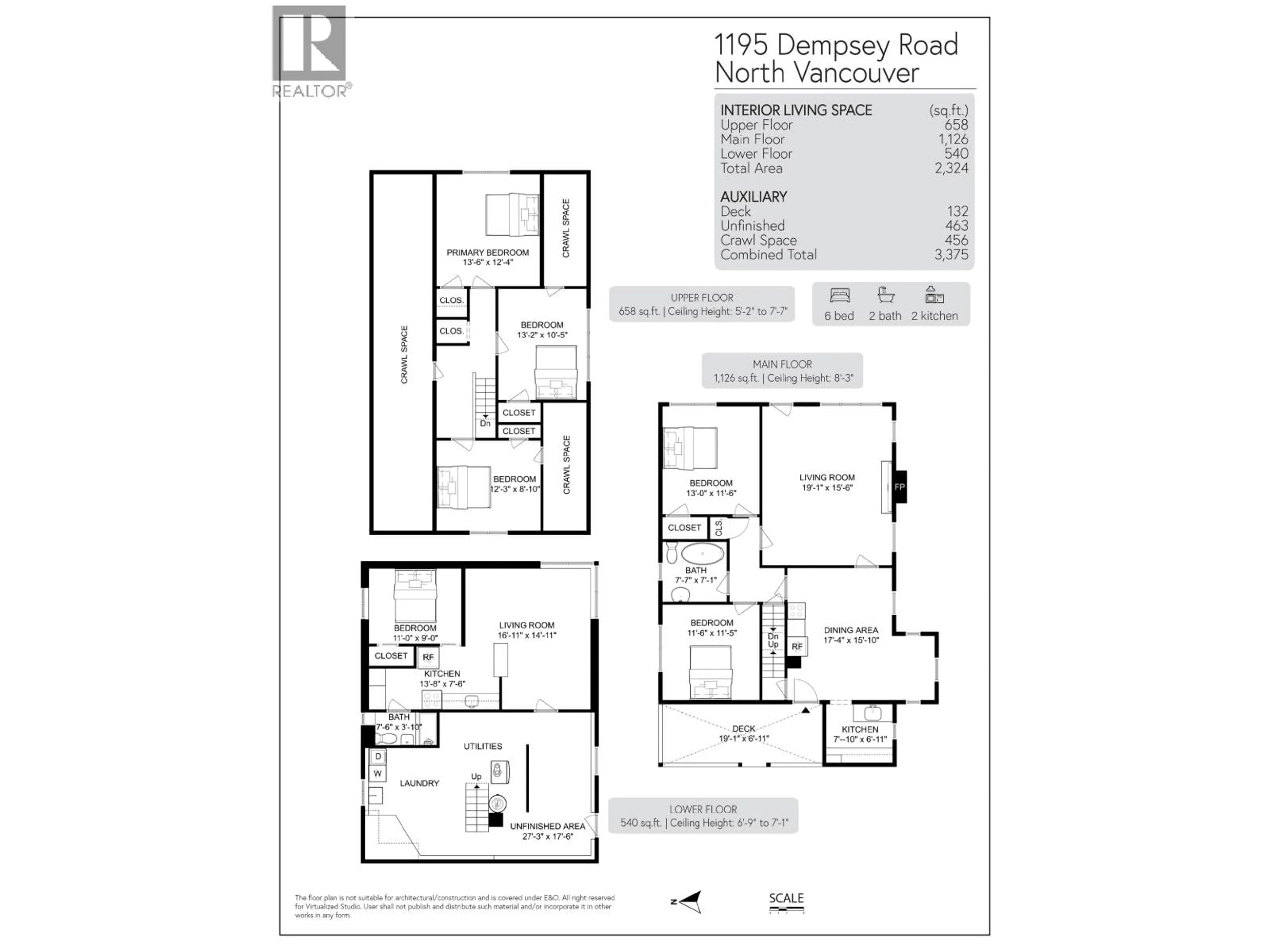 Floor plan for 1195 DEMPSEY ROAD, North Vancouver British Columbia V7K1S4