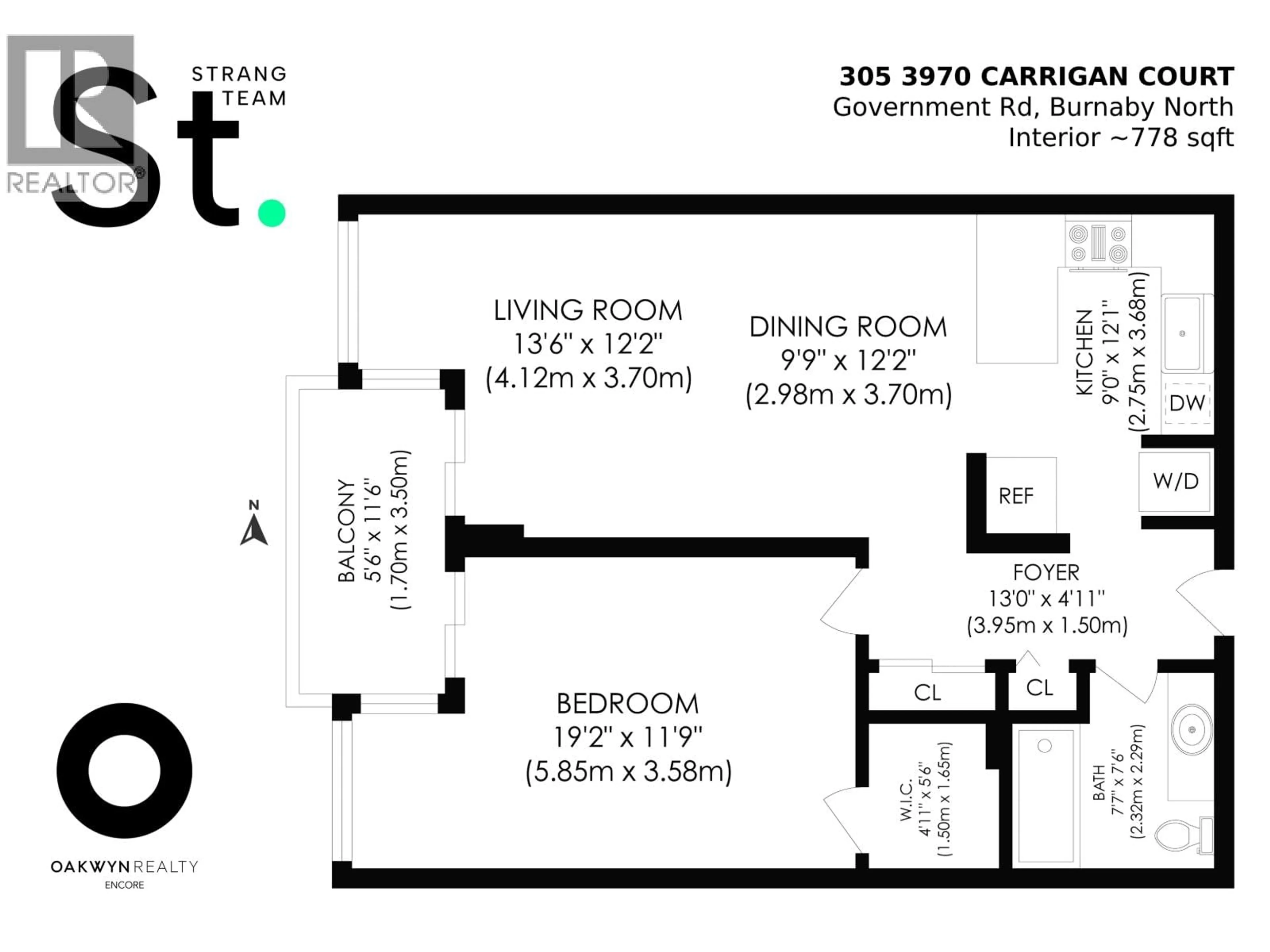 Floor plan for 305 - 3970 CARRIGAN COURT, Burnaby British Columbia V3N4S5