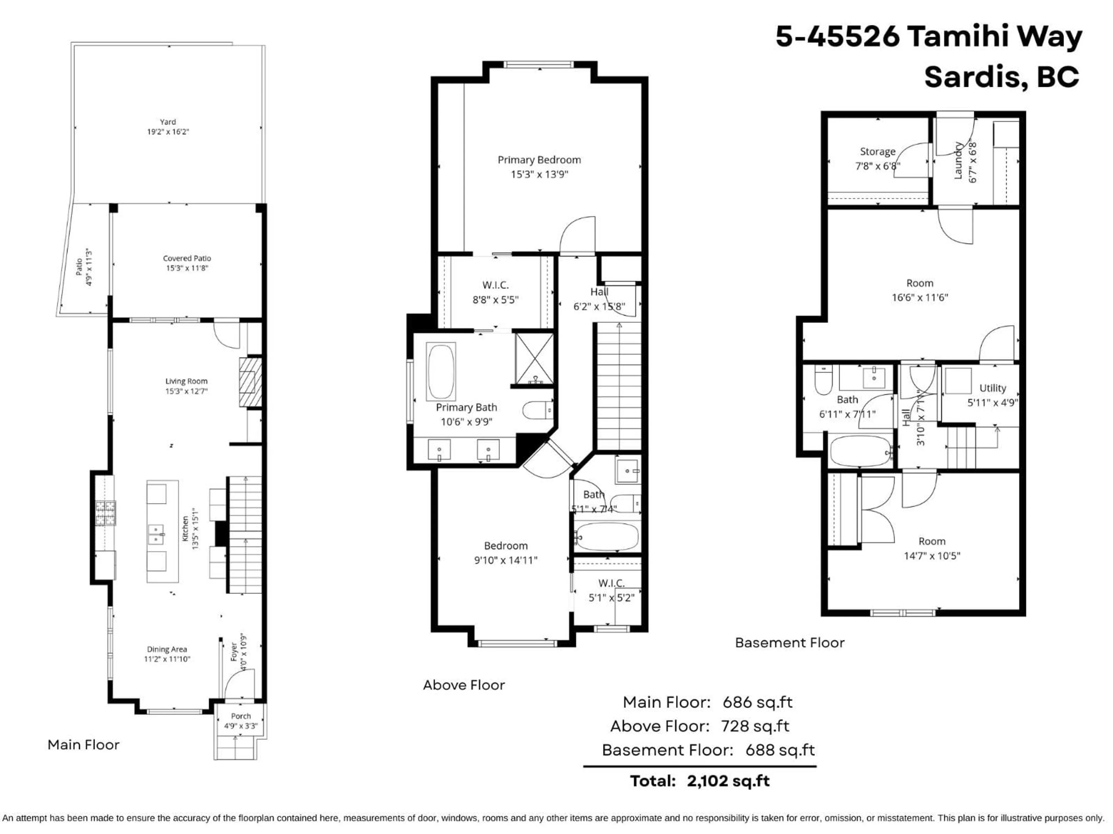 Floor plan for 5 - 45526 TAMIHI WAY, Chilliwack British Columbia V2R0Y2