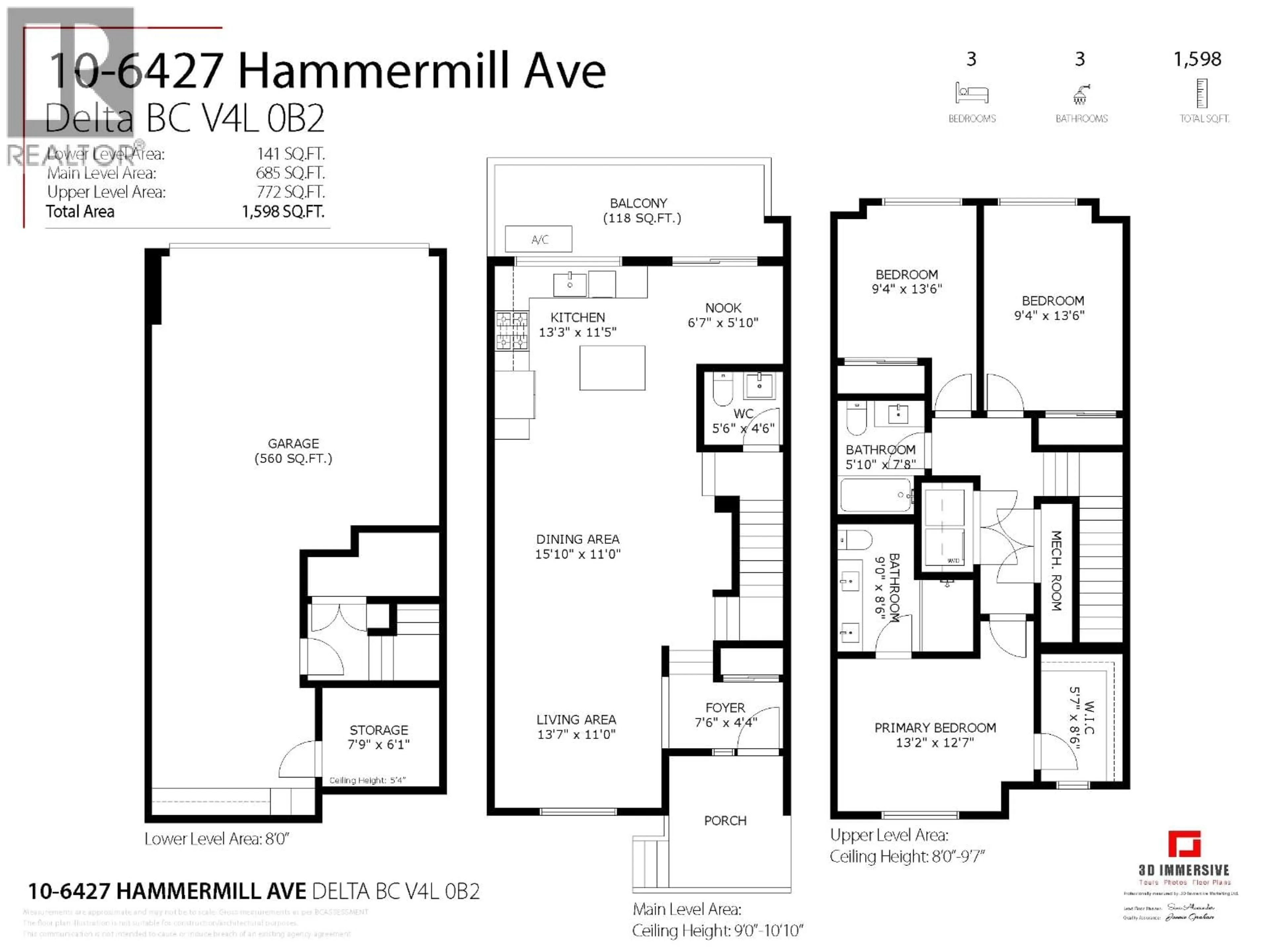 Floor plan for 10 - 6427 HAMMERMILL AVENUE, Delta British Columbia V4L0B2