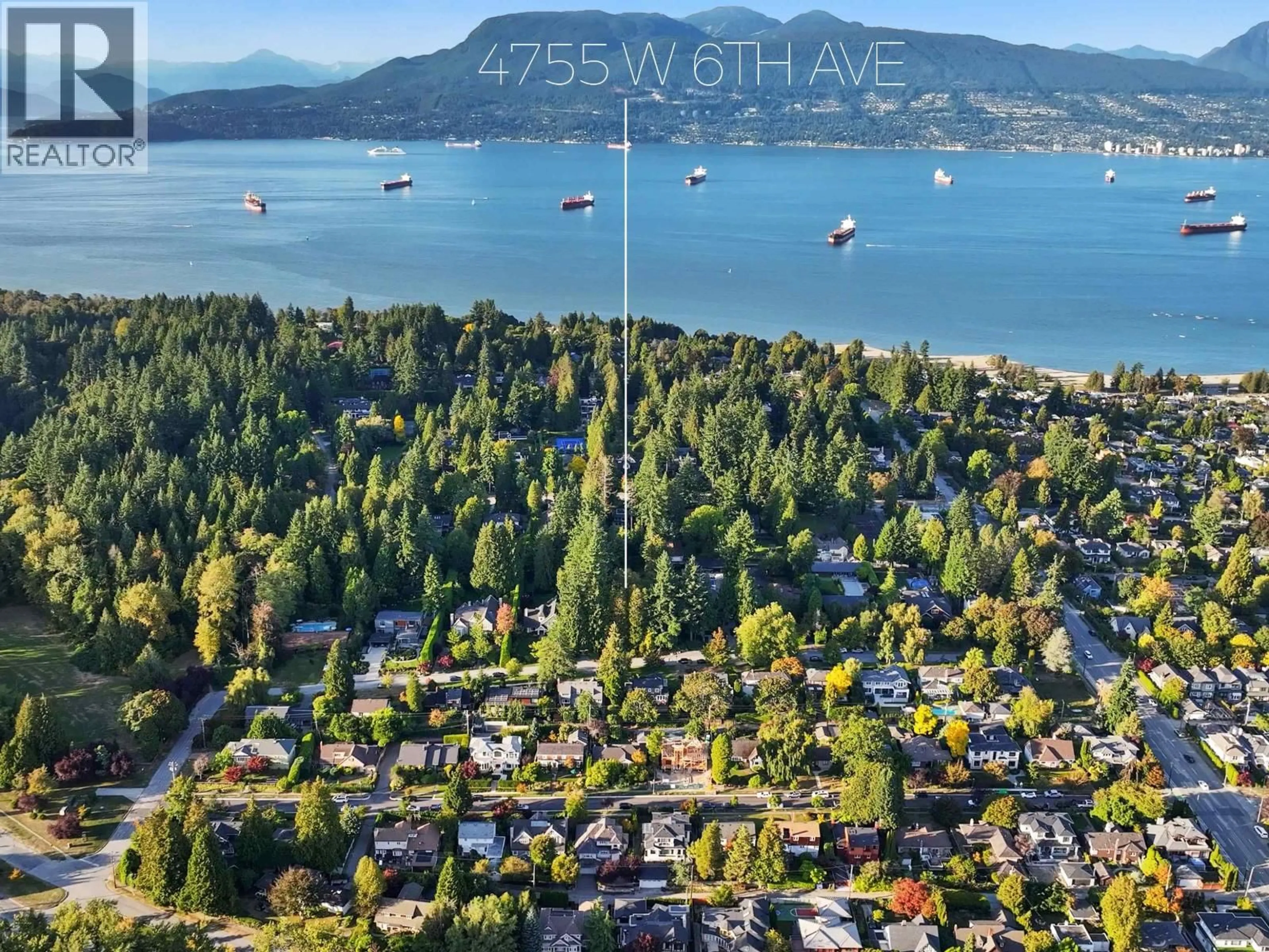 A pic from outside/outdoor area/front of a property/back of a property/a pic from drone, water/lake/river/ocean view for 4755 6TH AVENUE, Vancouver British Columbia V6T1C4