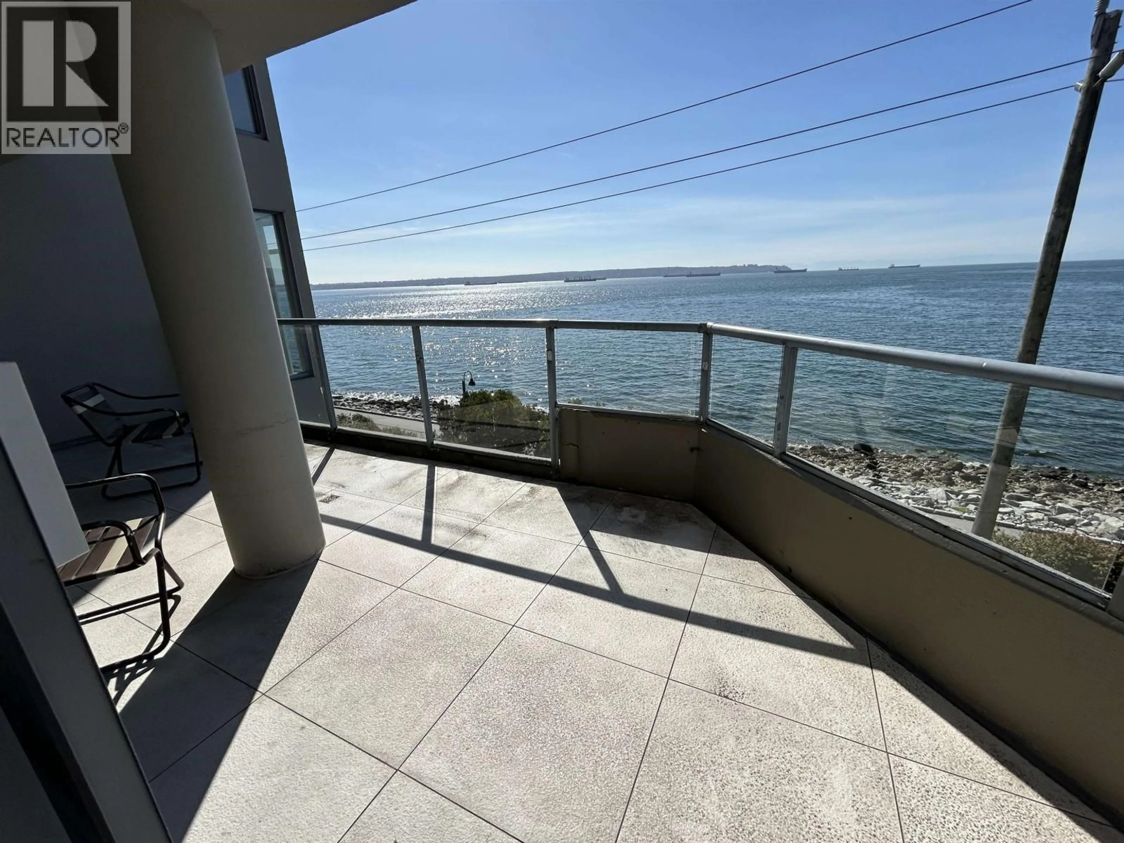 Balcony in the apartment, water/lake/river/ocean view for 203 - 2190 ARGYLE AVENUE, West Vancouver British Columbia V7V1A4