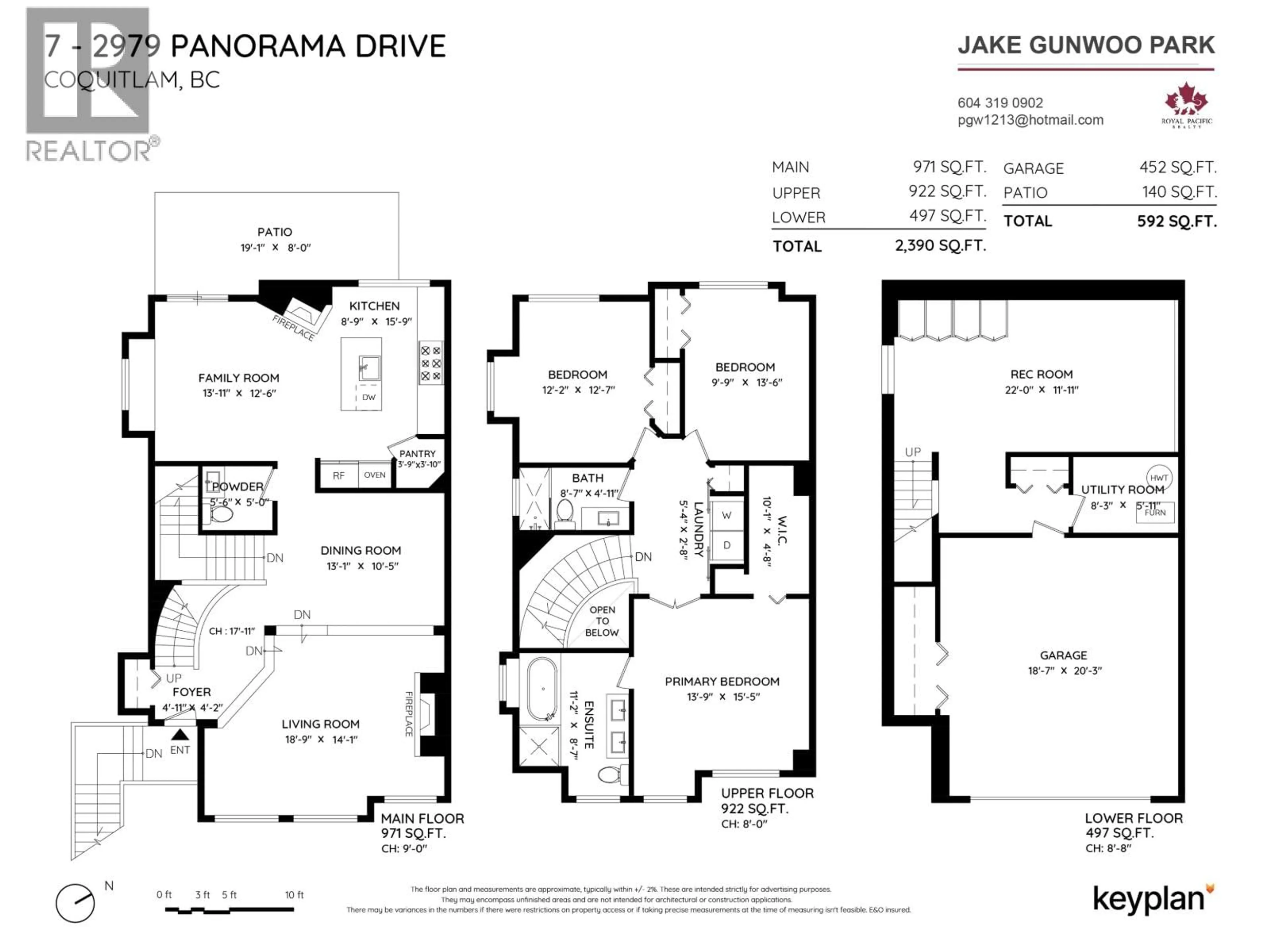 Floor plan for 7 - 2979 PANORAMA DRIVE, Coquitlam British Columbia V3E2W8
