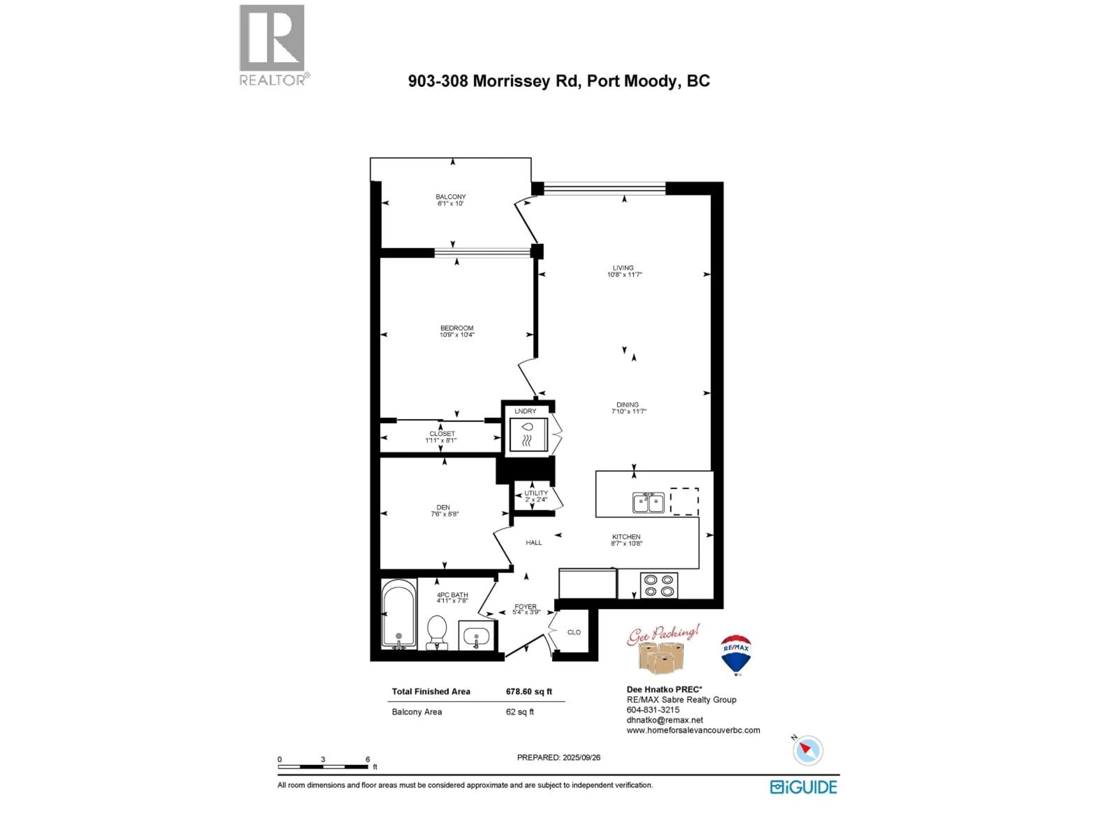 Floor plan for 903 - 308 MORRISSEY ROAD, Port Moody British Columbia V3H0M2
