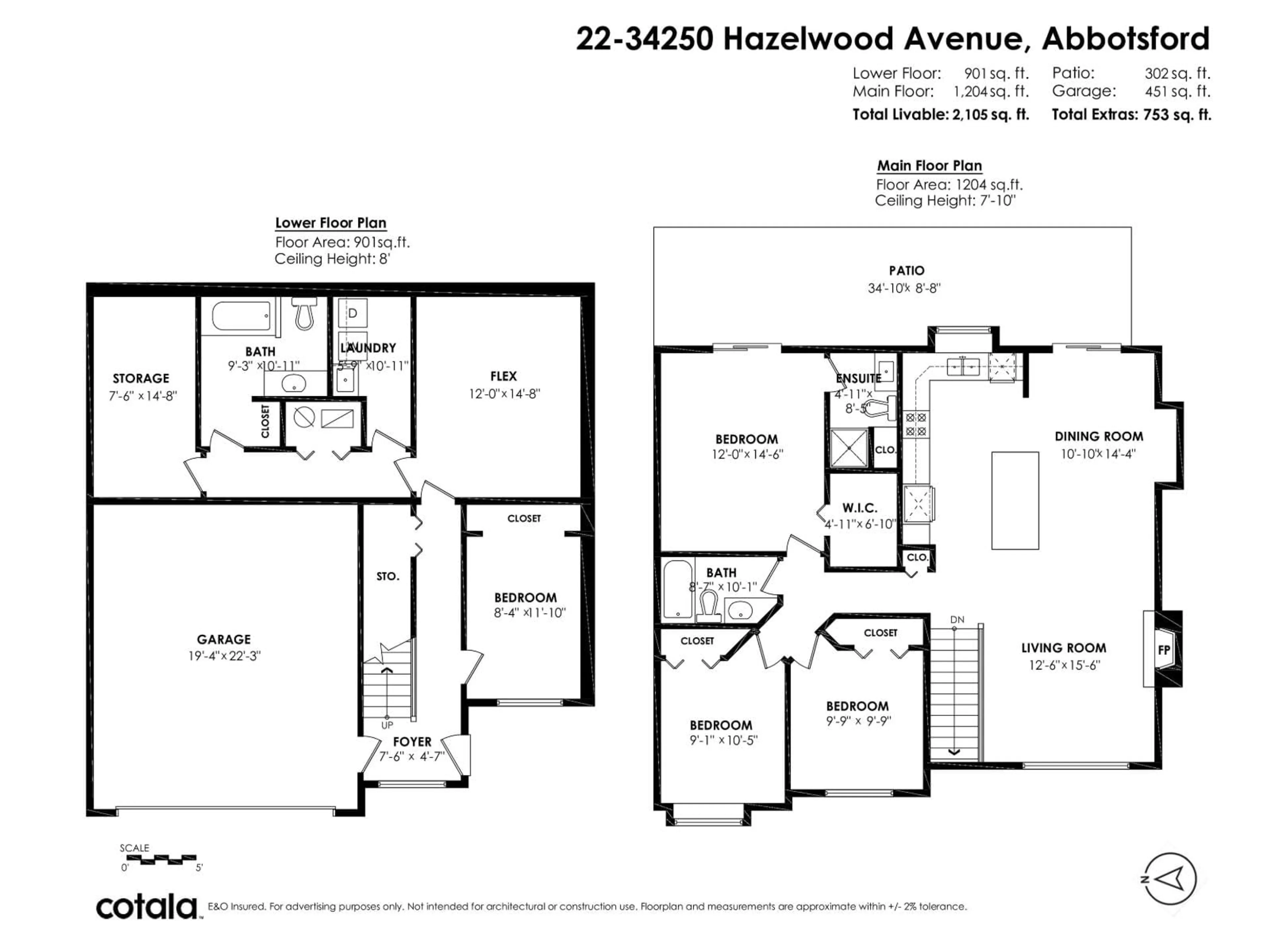 Floor plan for 22 - 34250 HAZELWOOD, Abbotsford British Columbia V2S7L4