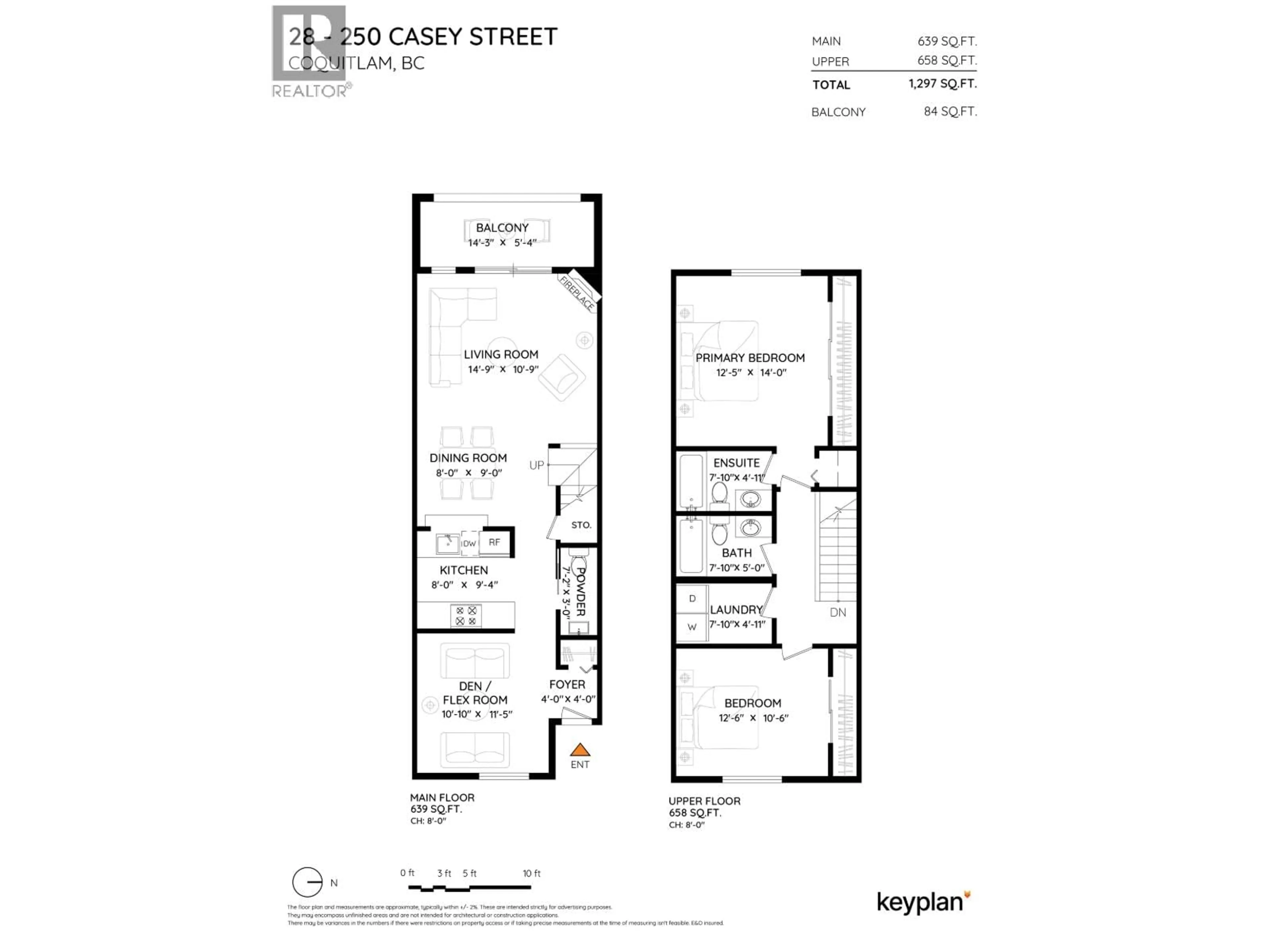 Floor plan for 28 - 250 CASEY STREET, Coquitlam British Columbia V3K6Y4