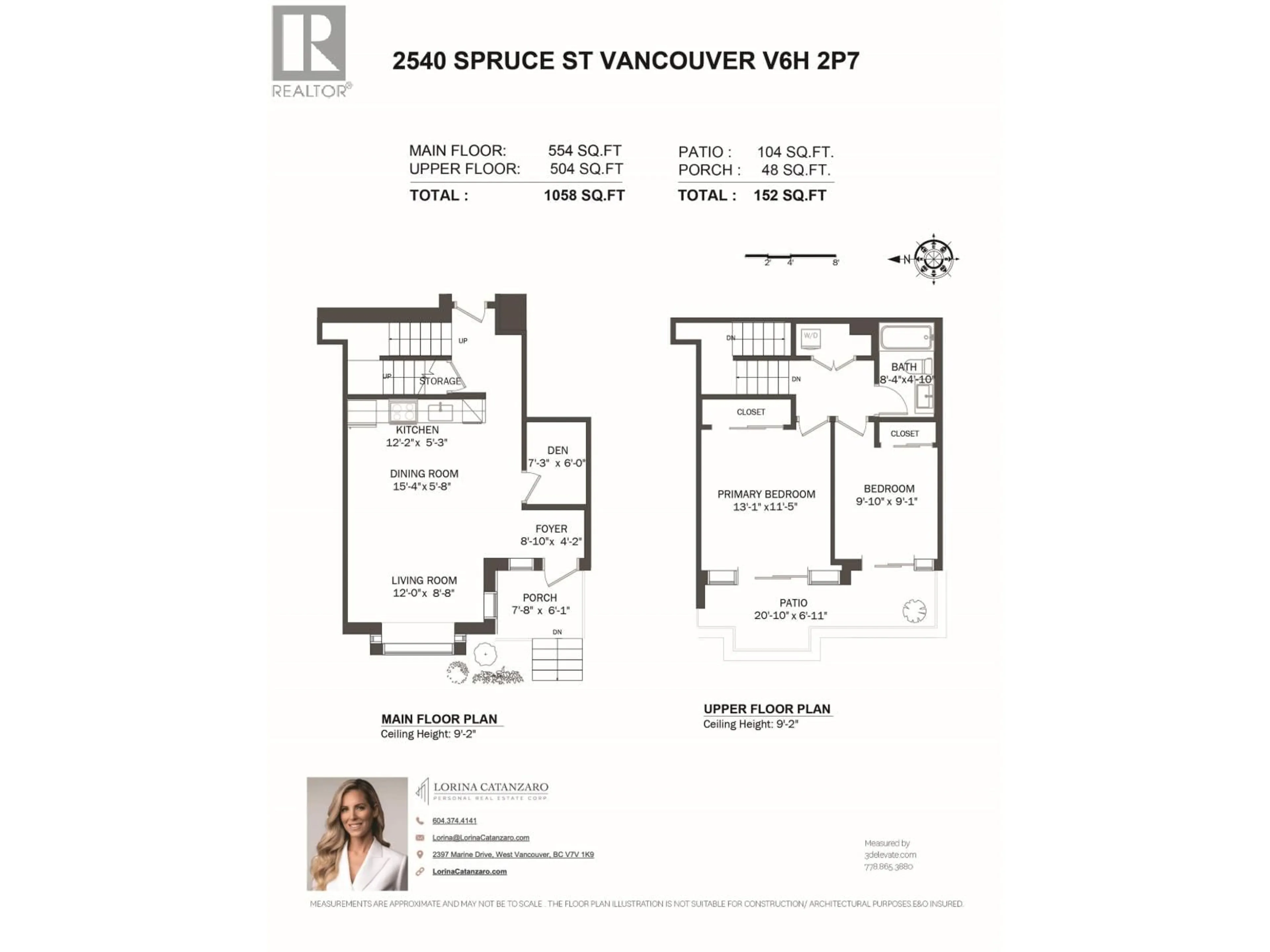 Floor plan for 2540 SPRUCE STREET, Vancouver British Columbia V6H2P7