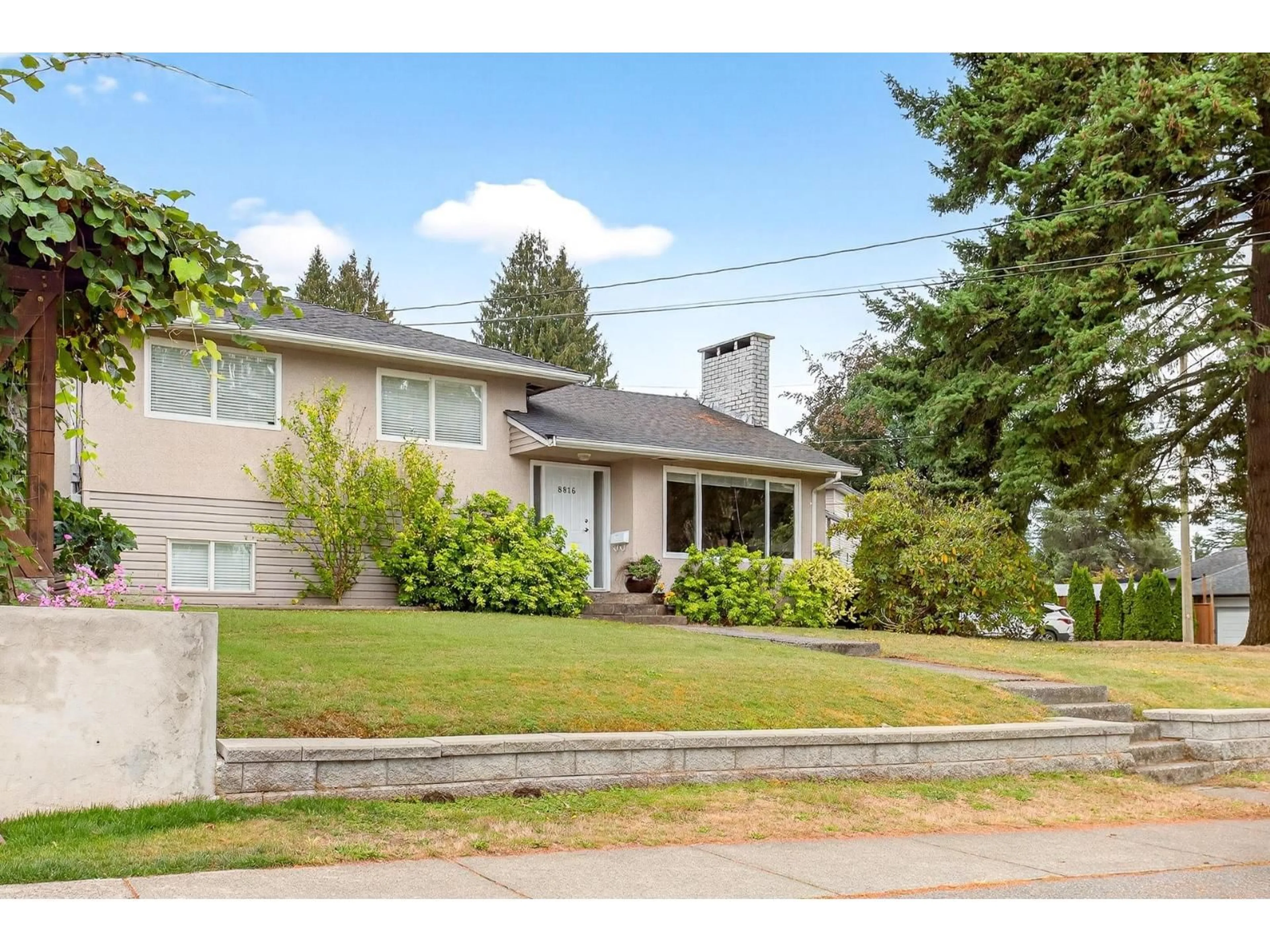 Home with vinyl exterior material, street for 8816 RUSSELL, Delta British Columbia V4C4P7