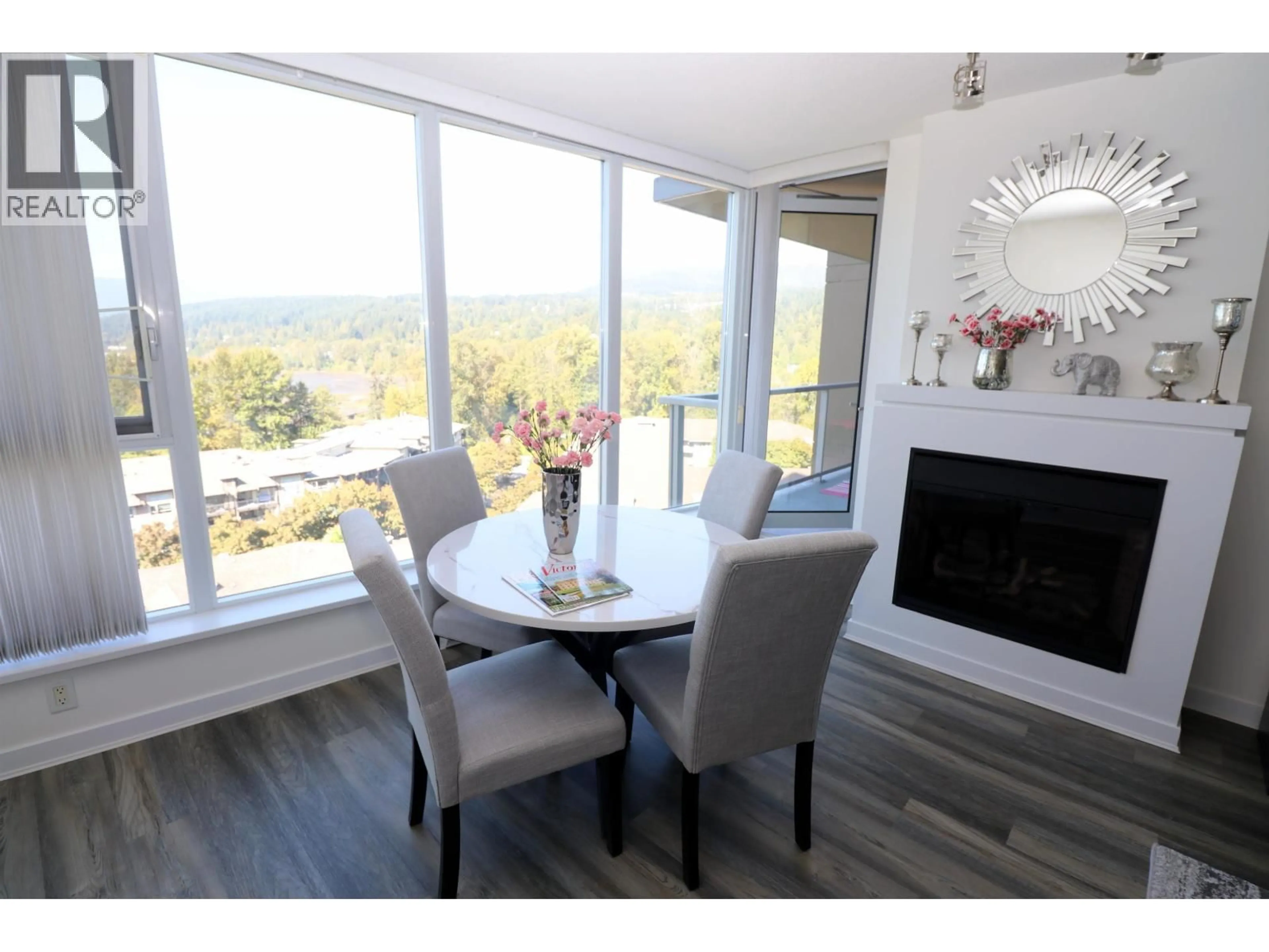Dining room, wood/laminate floor for 1505 - 660 NOOTKA WAY, Port Moody British Columbia V3H0B7