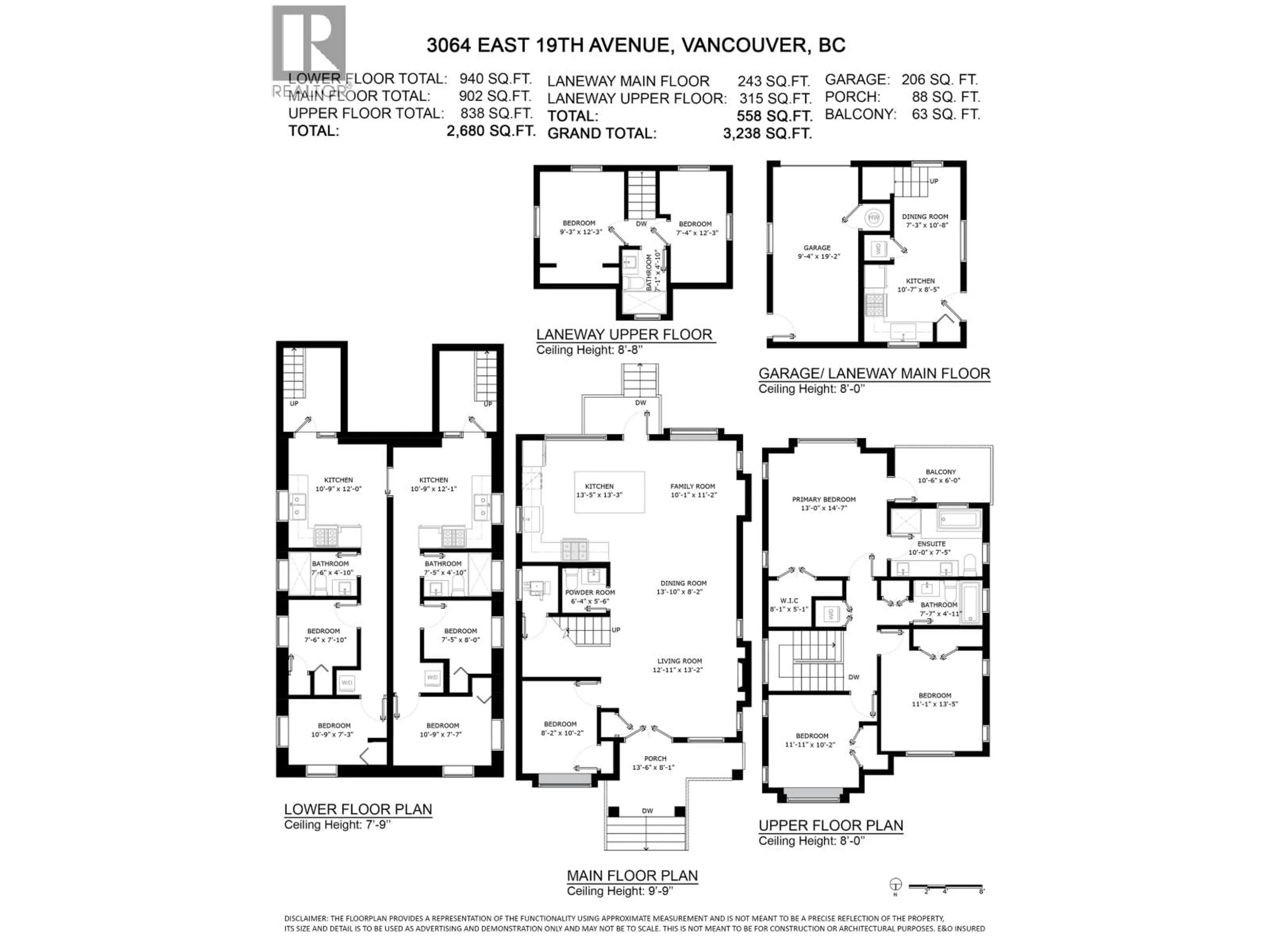 Floor plan for 3064 19TH AVENUE, Vancouver British Columbia V5M2S9