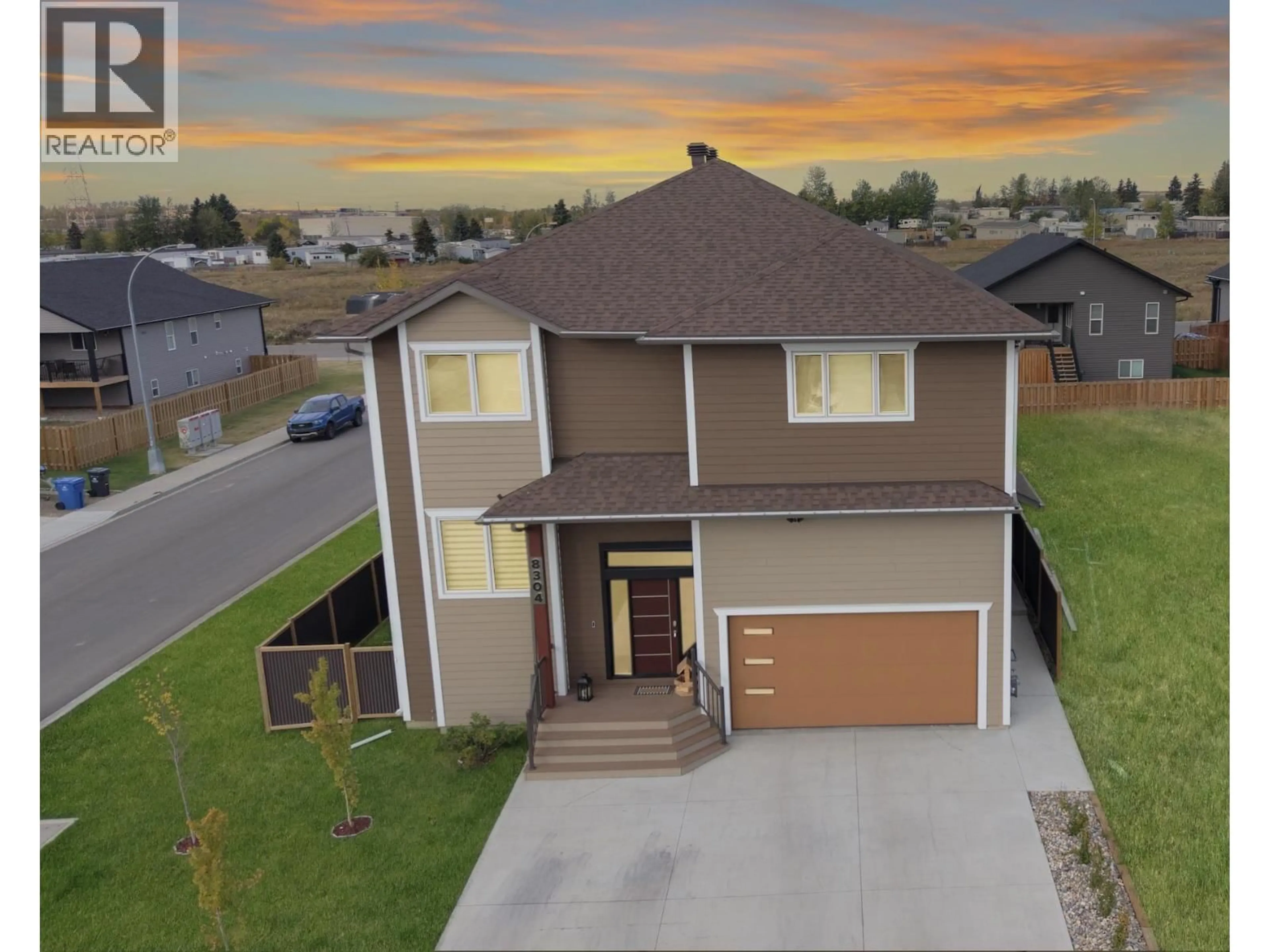 A pic from outside/outdoor area/front of a property/back of a property/a pic from drone, street for 8304 81 STREET, Fort St. John British Columbia V1J0P6