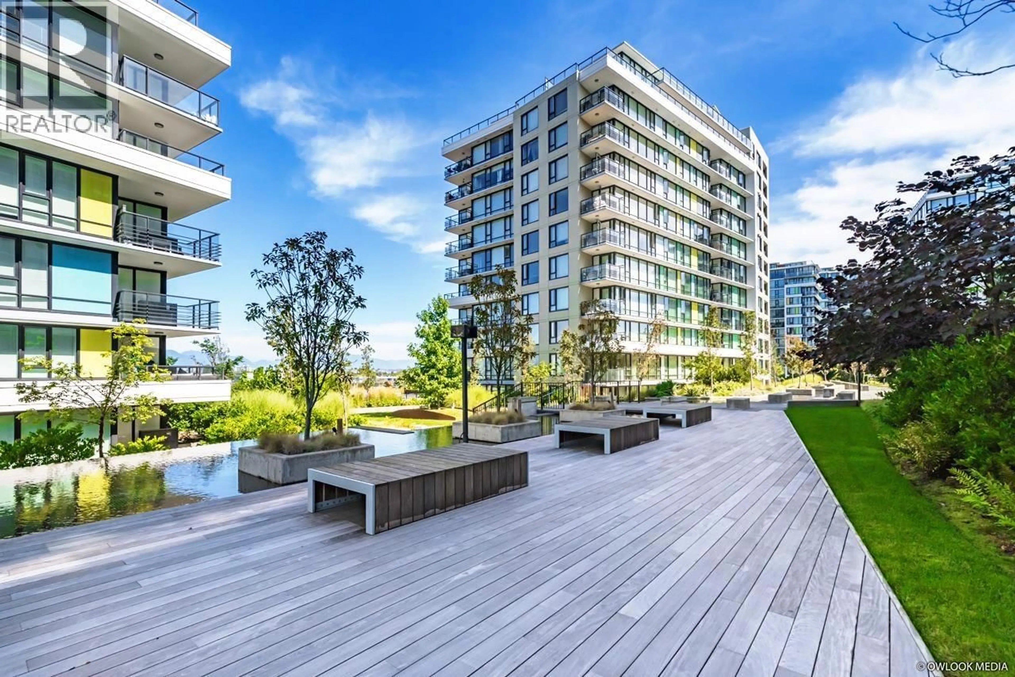 Patio, water/lake/river/ocean view for 703 - 7788 ACKROYD ROAD, Richmond British Columbia V6X0M8