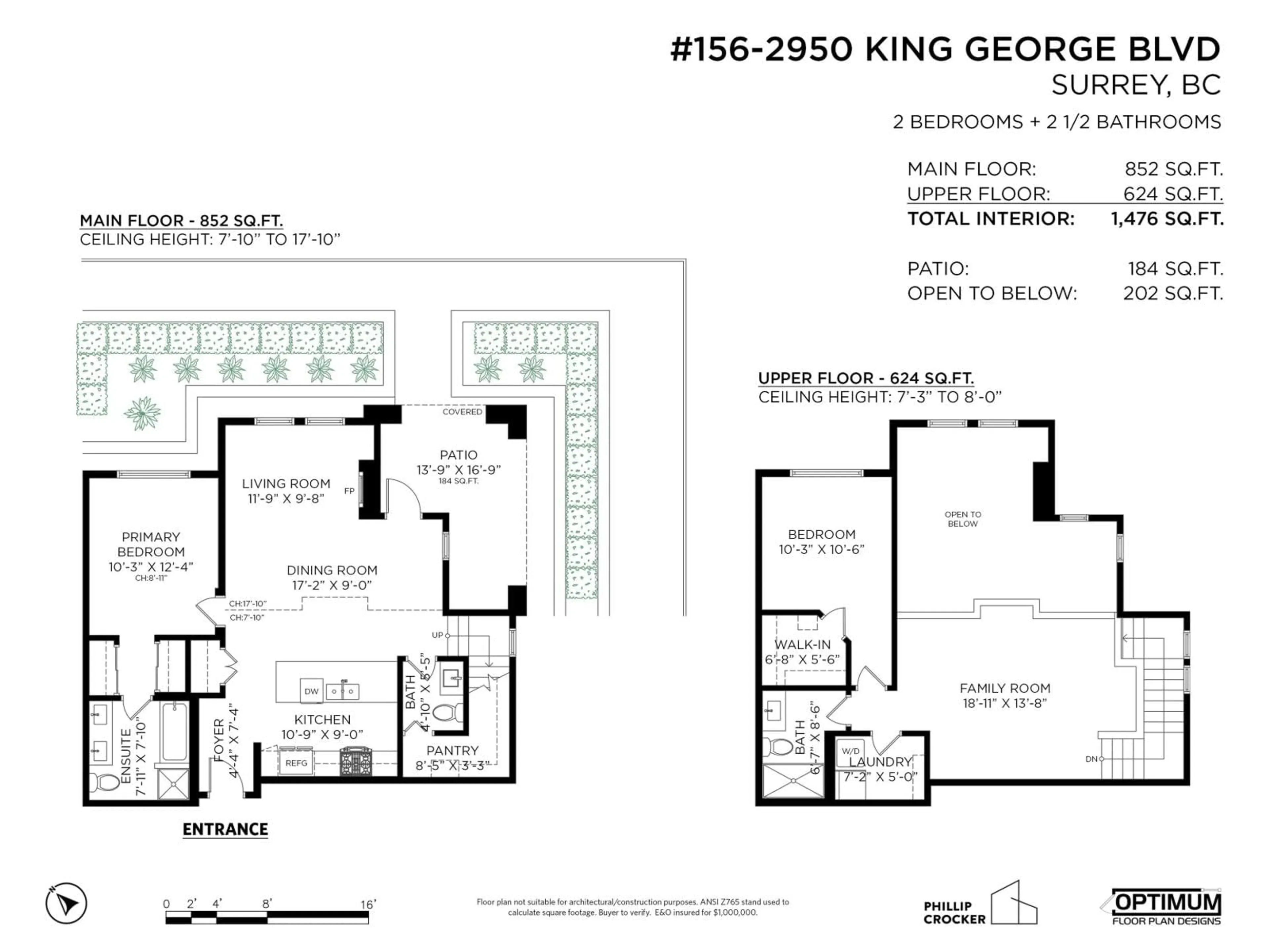Floor plan for 156 - 2950 KING GEORGE, Surrey British Columbia V4P0E5