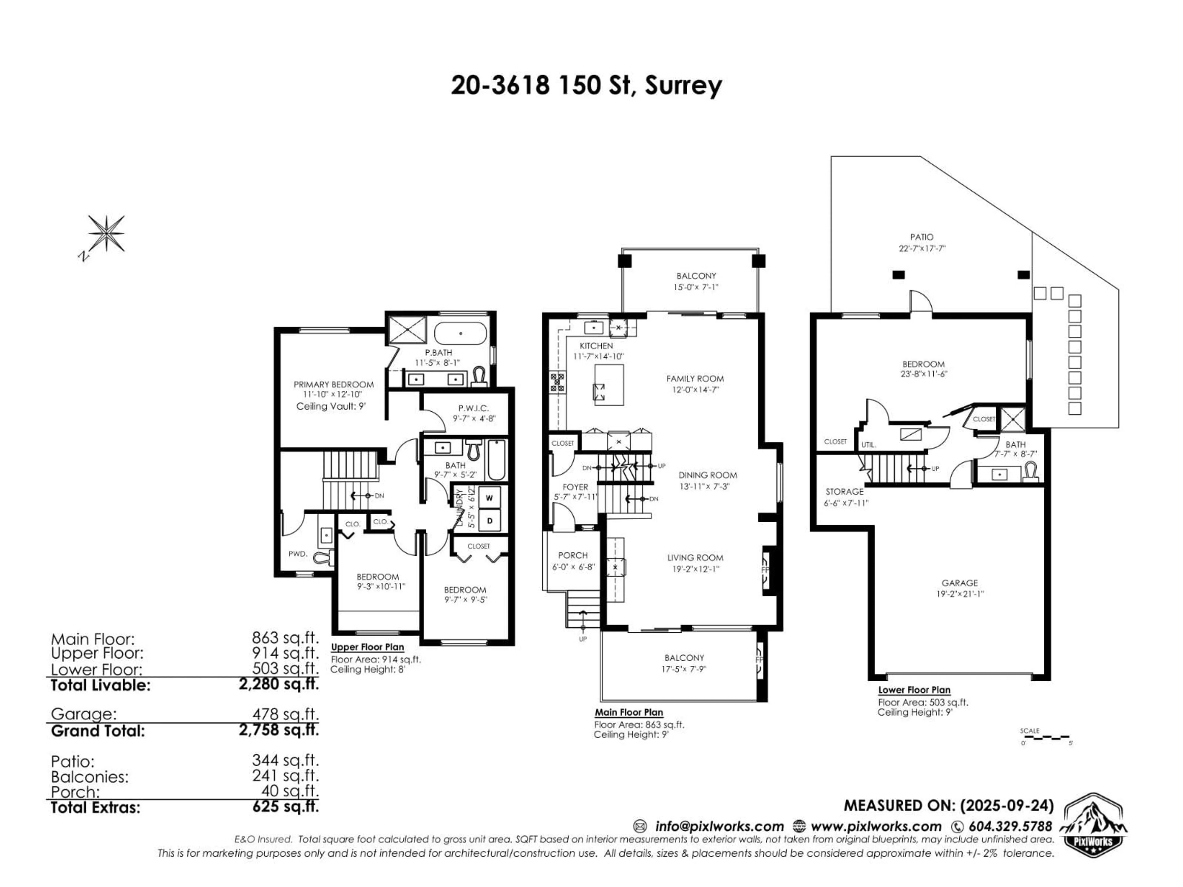 Floor plan for 20 - 3618 150, Surrey British Columbia V3Z0W3