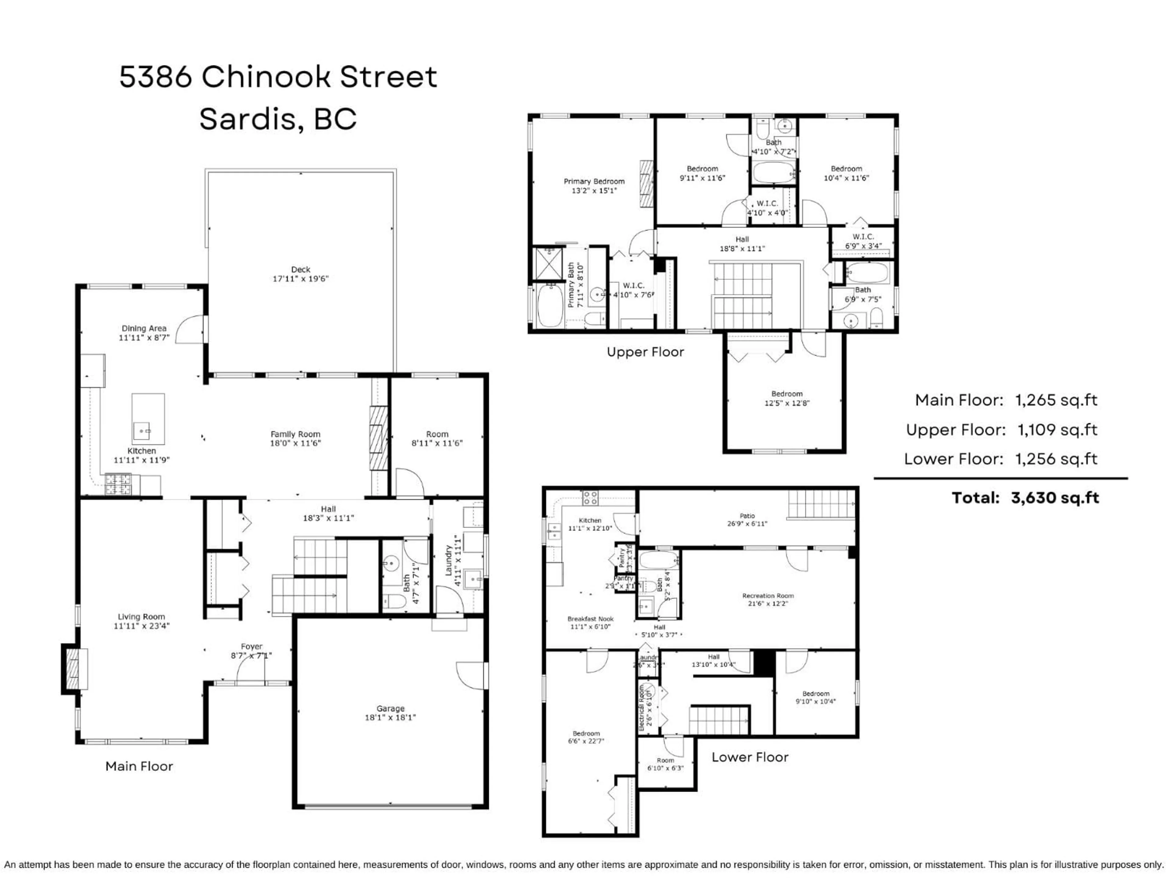 Floor plan for 5386 CHINOOK STREET, Chilliwack British Columbia V2R0A6