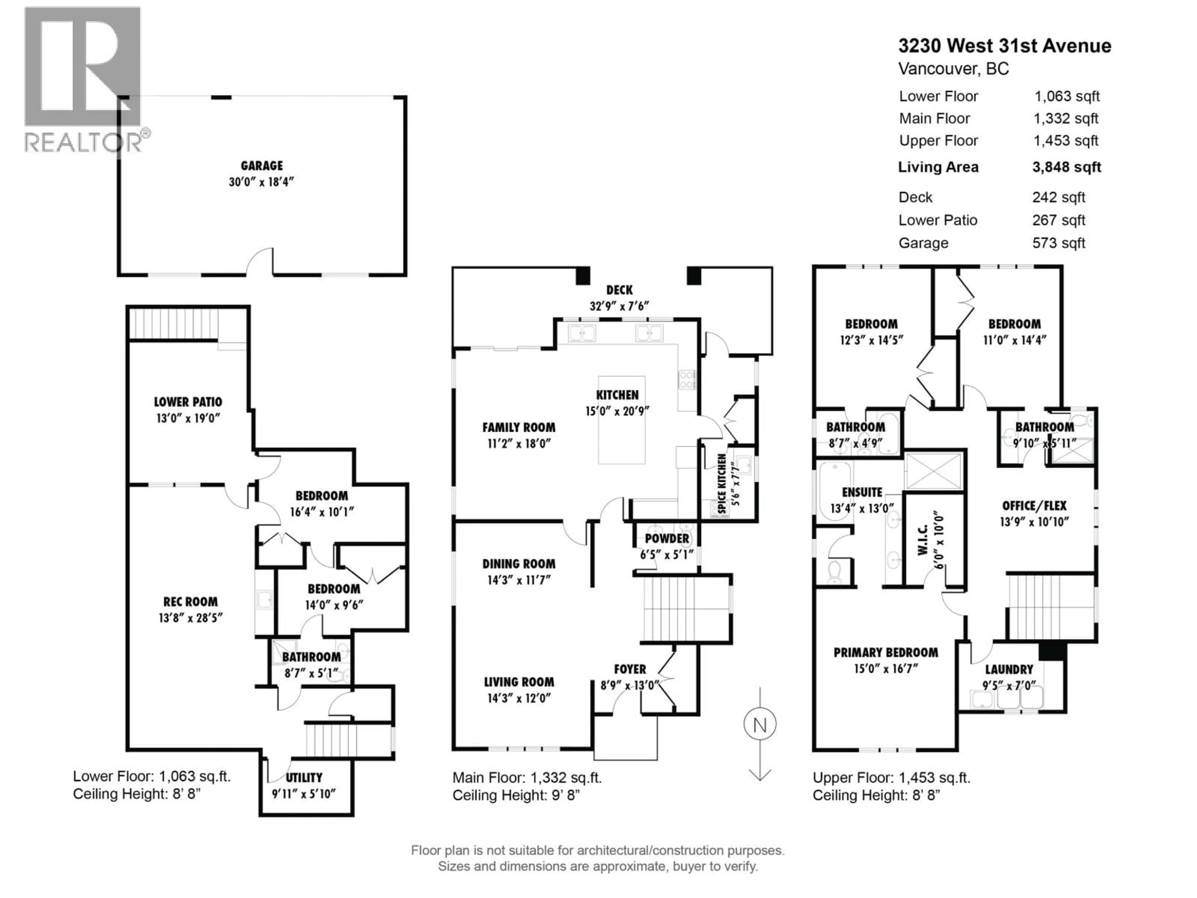 Floor plan for 3230 31ST AVENUE, Vancouver British Columbia V6L2A7