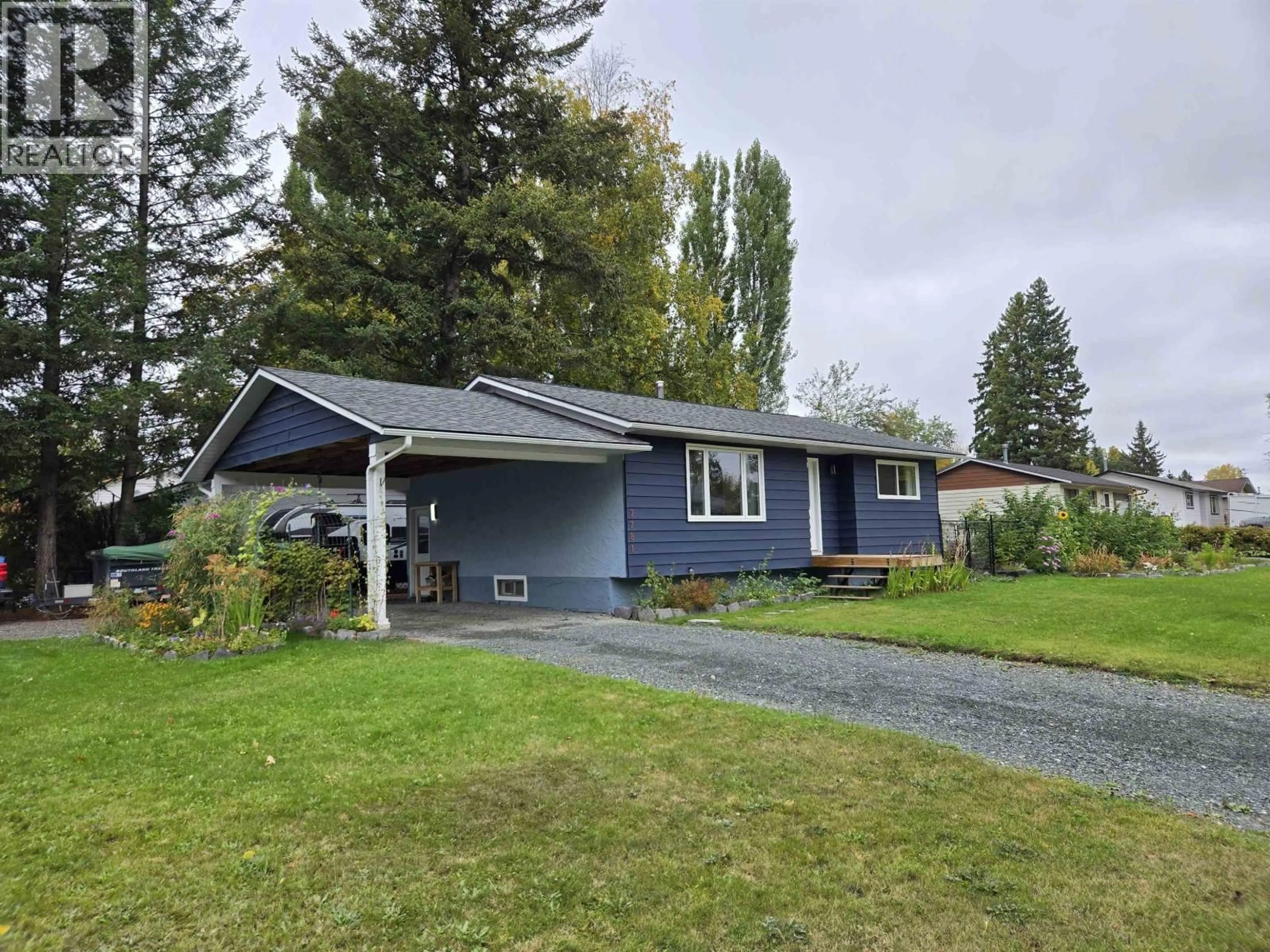 Home with vinyl exterior material, street for 7781 NEWTON CRESCENT, Prince George British Columbia V2N3L7