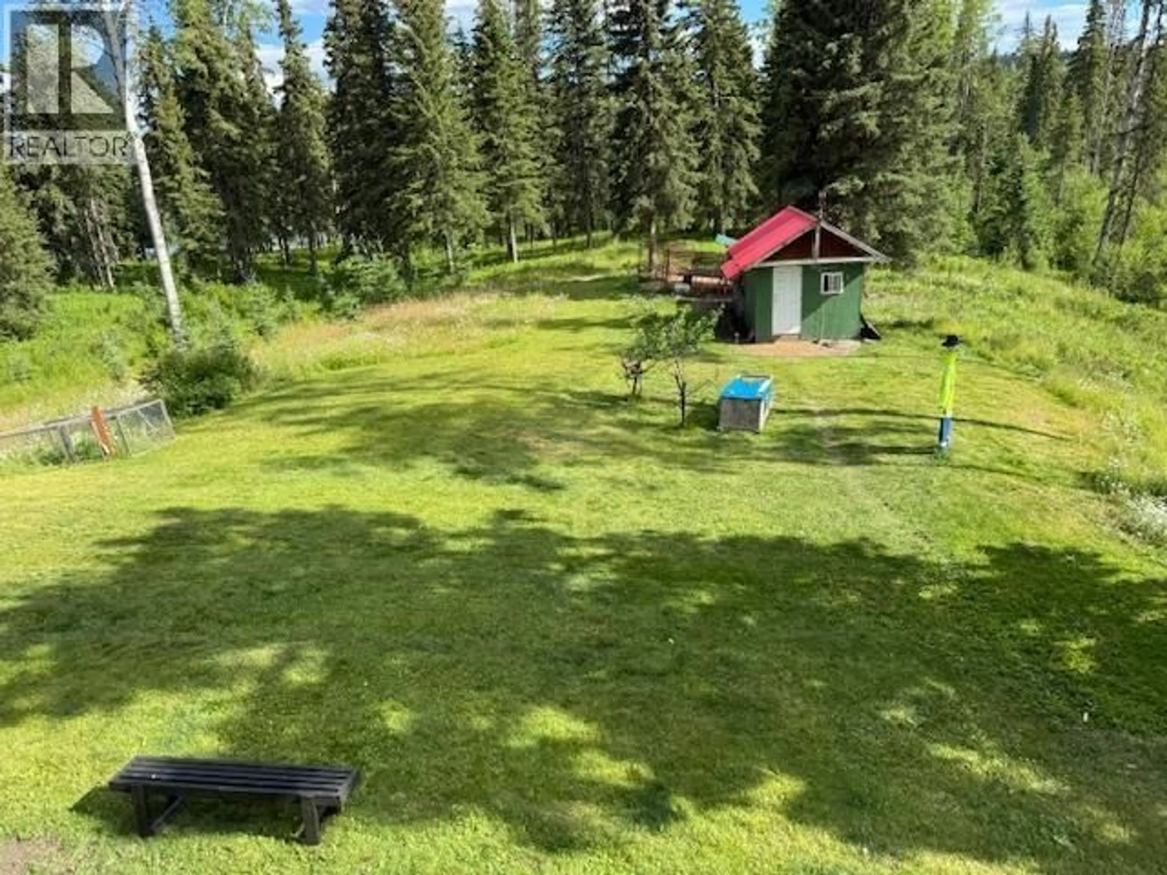 A pic from outside/outdoor area/front of a property/back of a property/a pic from drone, forest/trees view for 7742 BRIDGE LAKE ROAD, Bridge Lake British Columbia V0K1X2