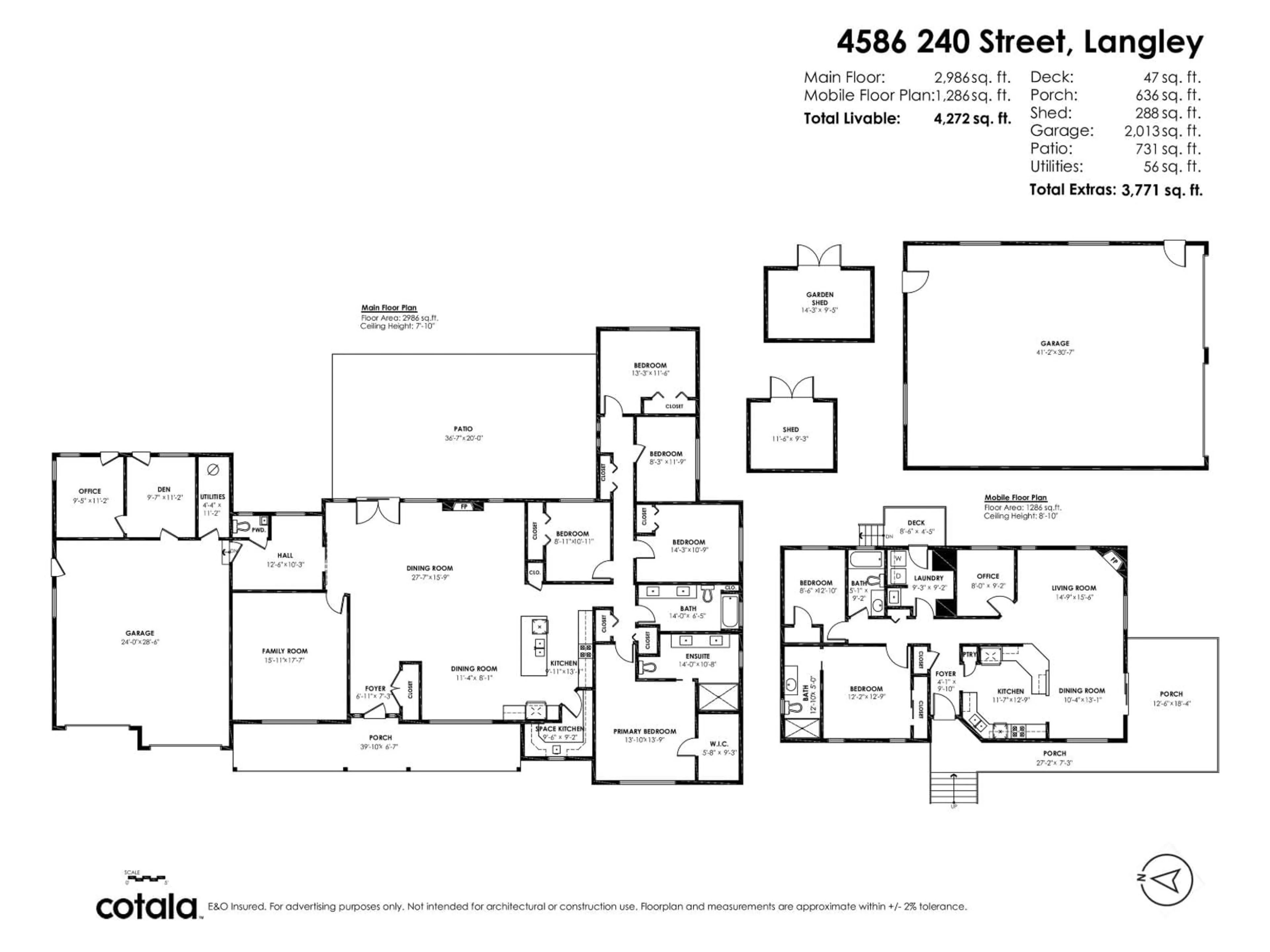 Floor plan for 4586 240, Langley British Columbia V2Z2M7