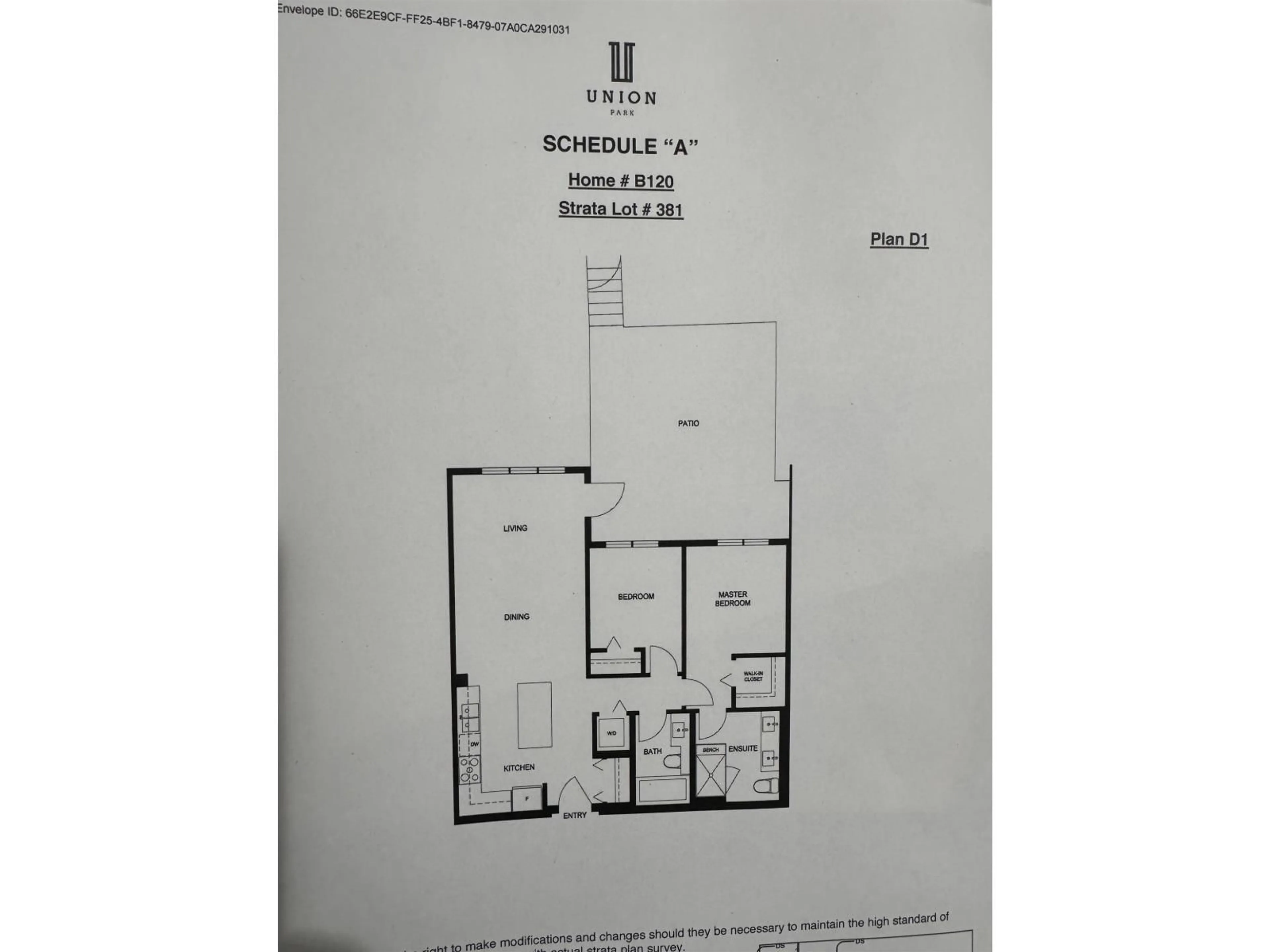 Floor plan for B120 - 8150 207, Langley British Columbia V2Y4J3