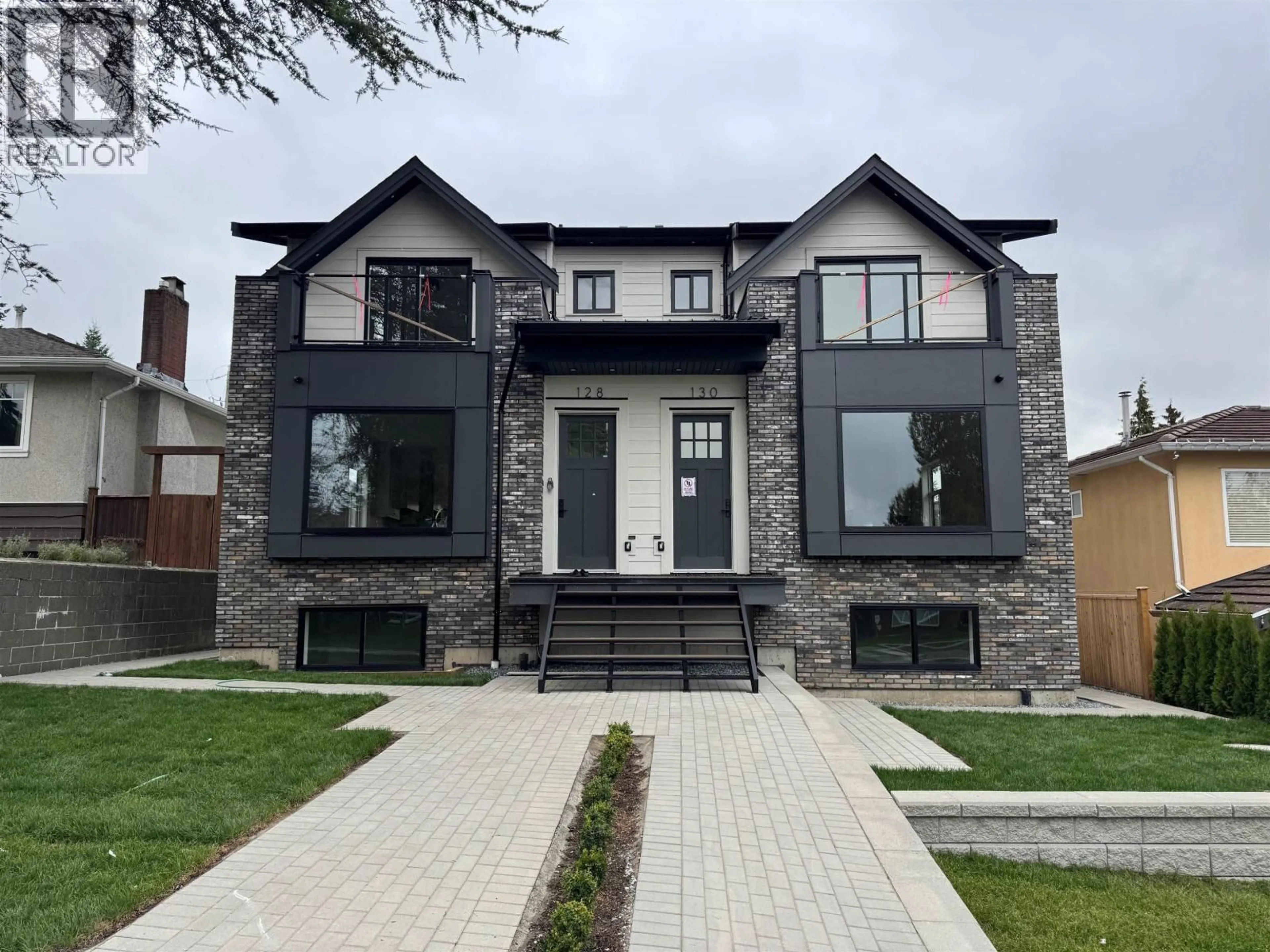 Home with brick exterior material, street for 130 GROSVENOR AVENUE, Burnaby British Columbia V5B1J2