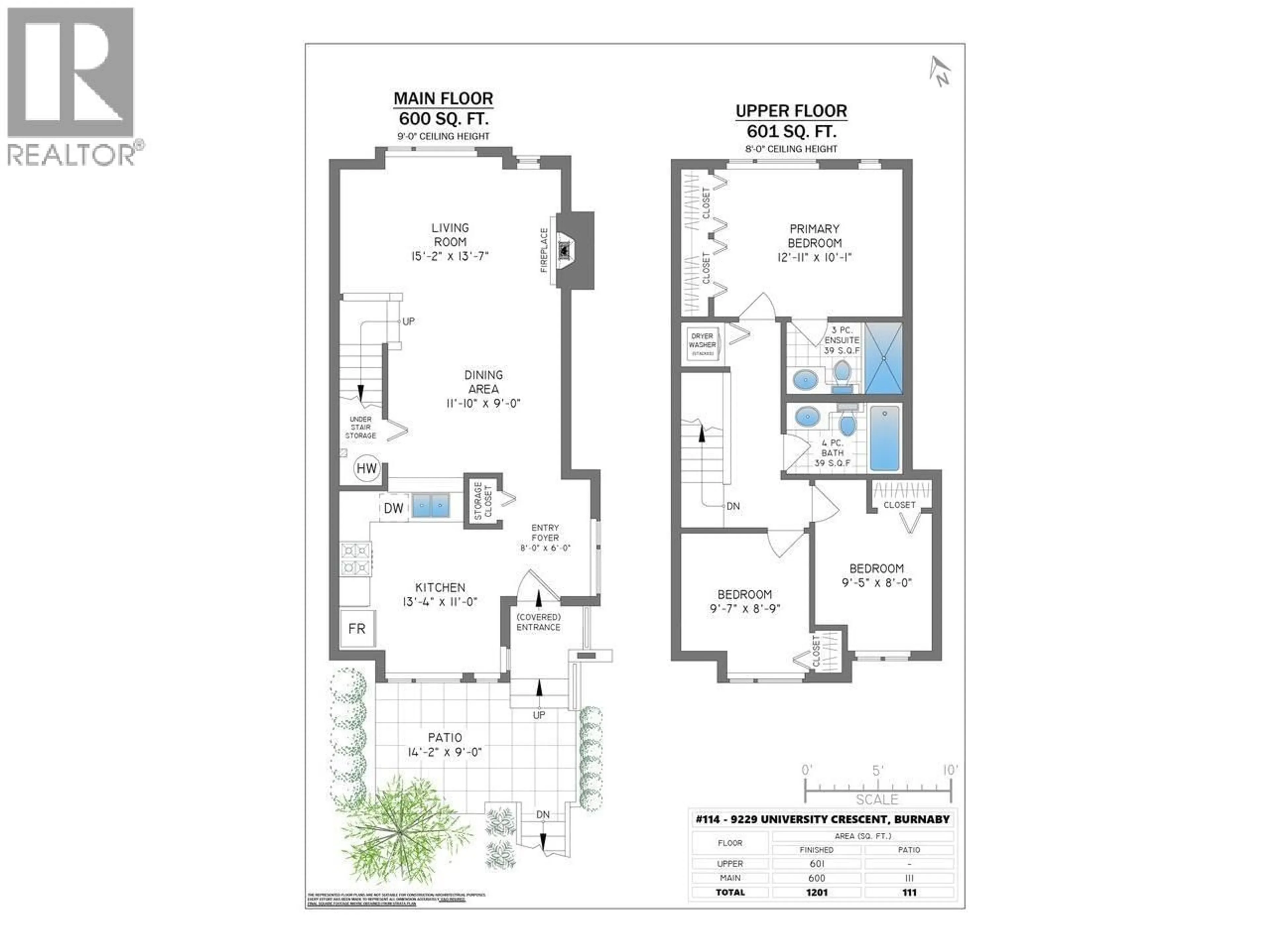 Floor plan for 114 - 9229 UNIVERSITY CRESCENT, Burnaby British Columbia V5A4Z2