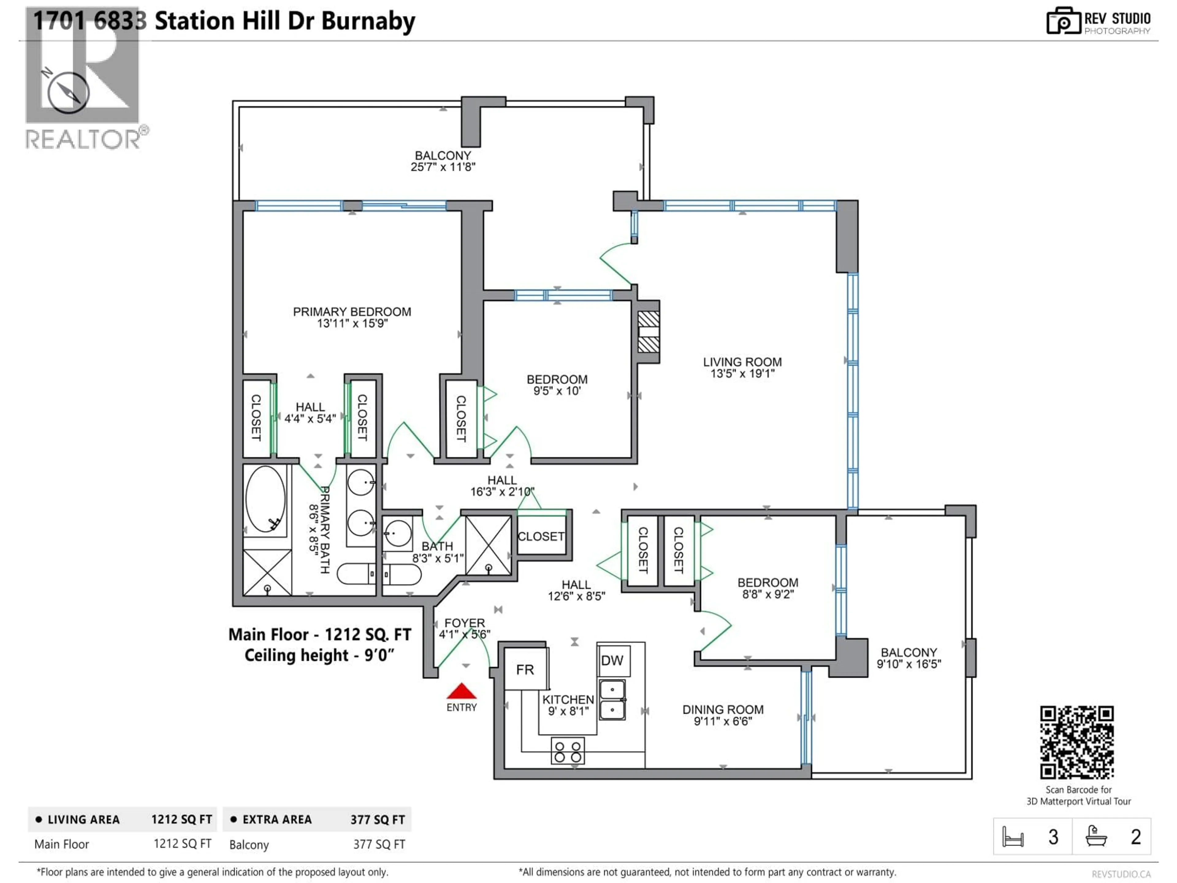 Floor plan for 1701 - 6833 STATION HILL DRIVE, Burnaby British Columbia V3N5E1