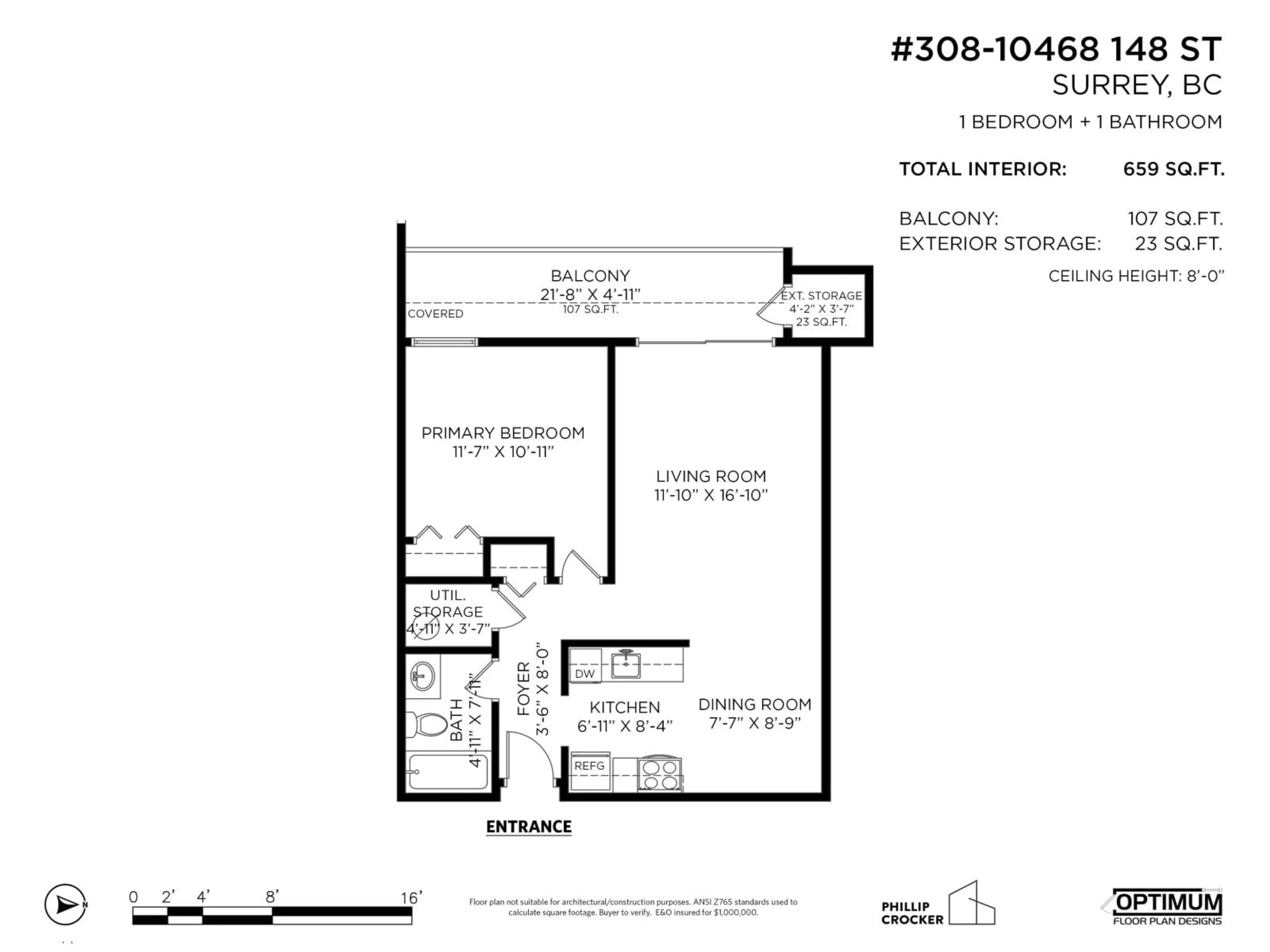 Floor plan for 308 - 10468 148, Surrey British Columbia V3R8T1