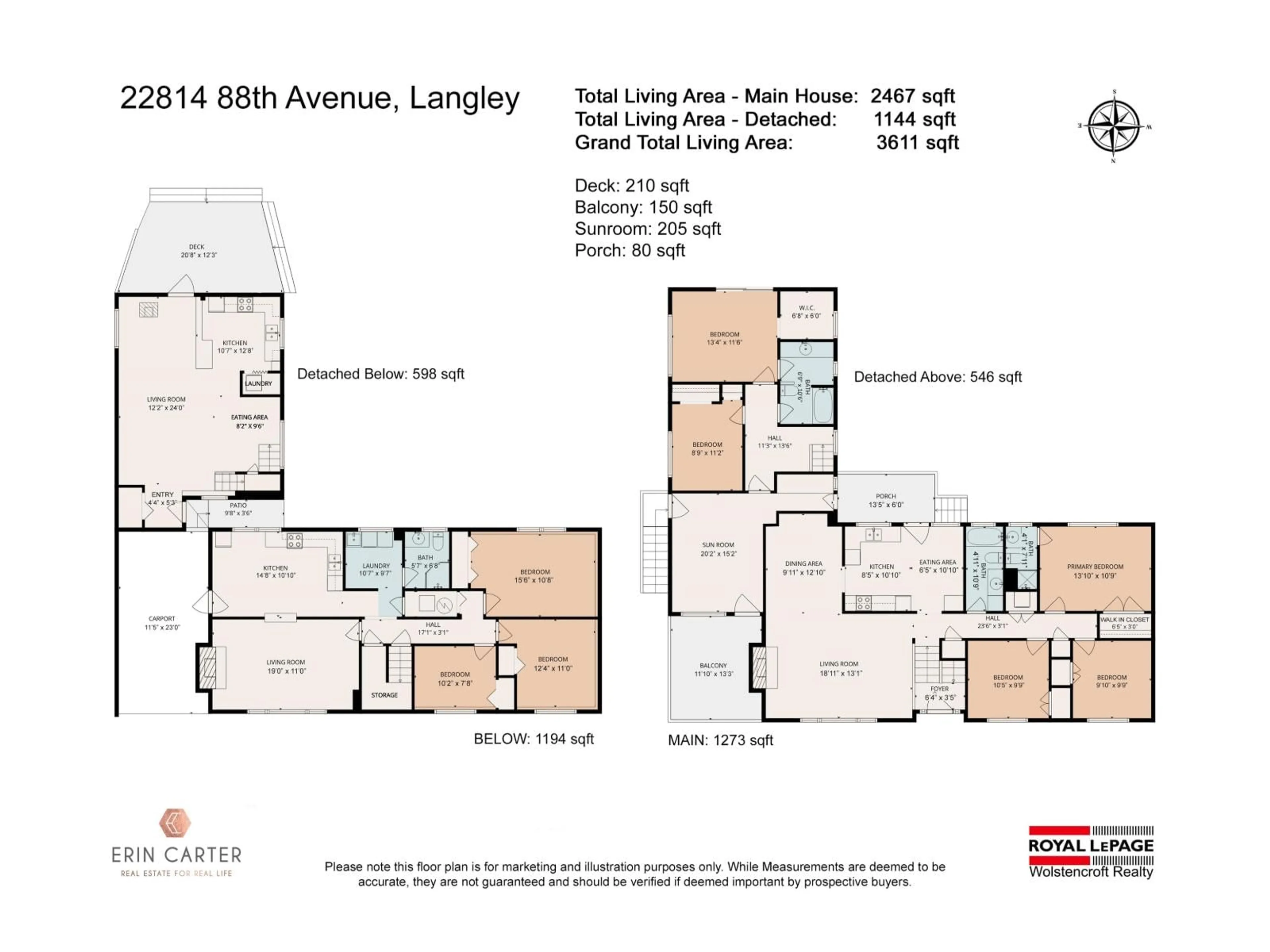 Floor plan for 22814 88, Langley British Columbia V1M2S3