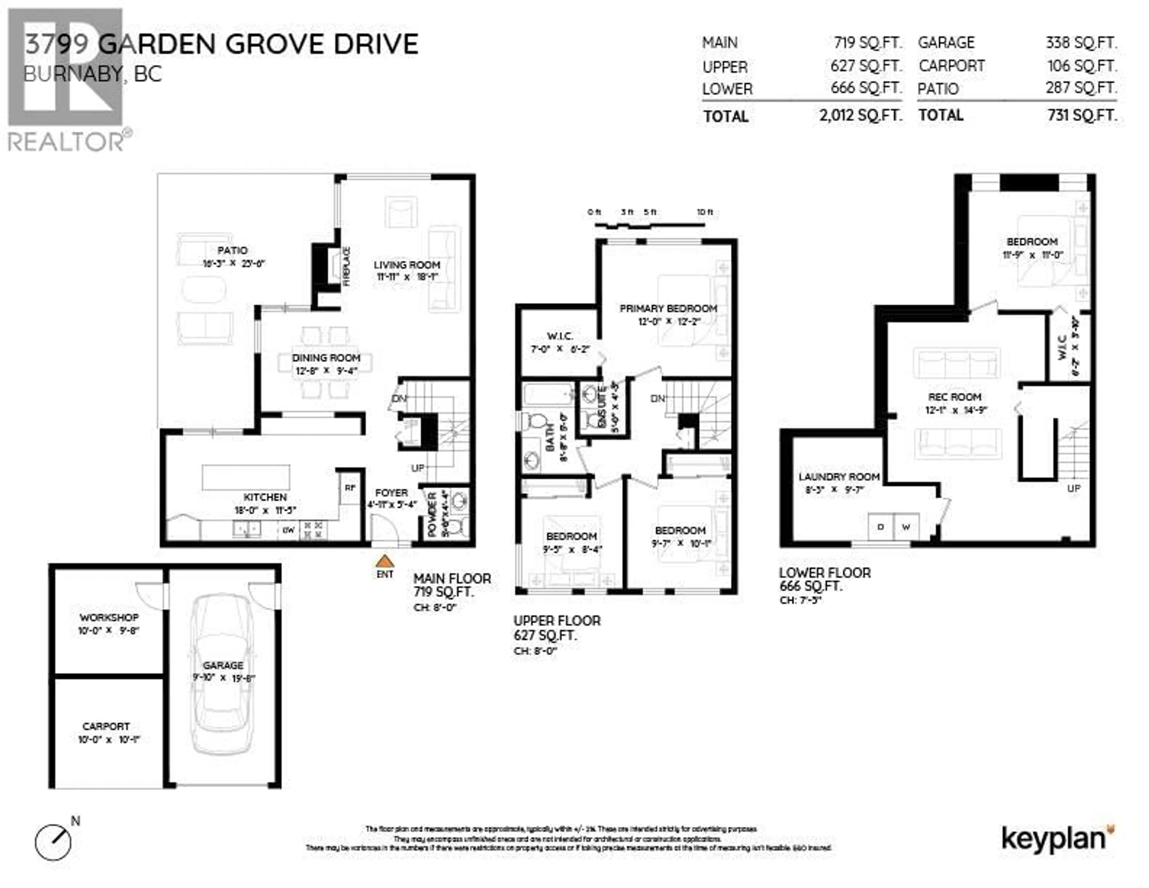 Floor plan for 3799 GARDEN GROVE DRIVE, Burnaby British Columbia V5G4A5