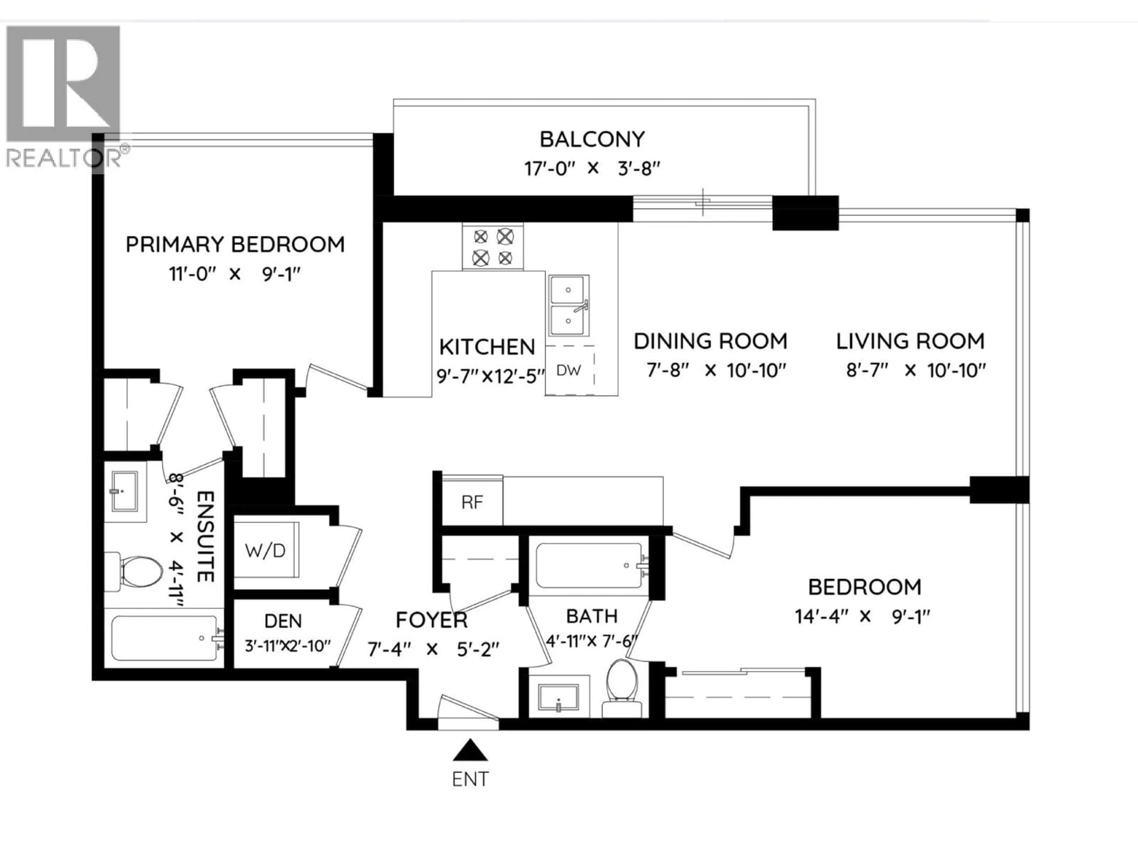 Floor plan for 2004 - 125 COLUMBIA STREET, New Westminster British Columbia V3L0G8