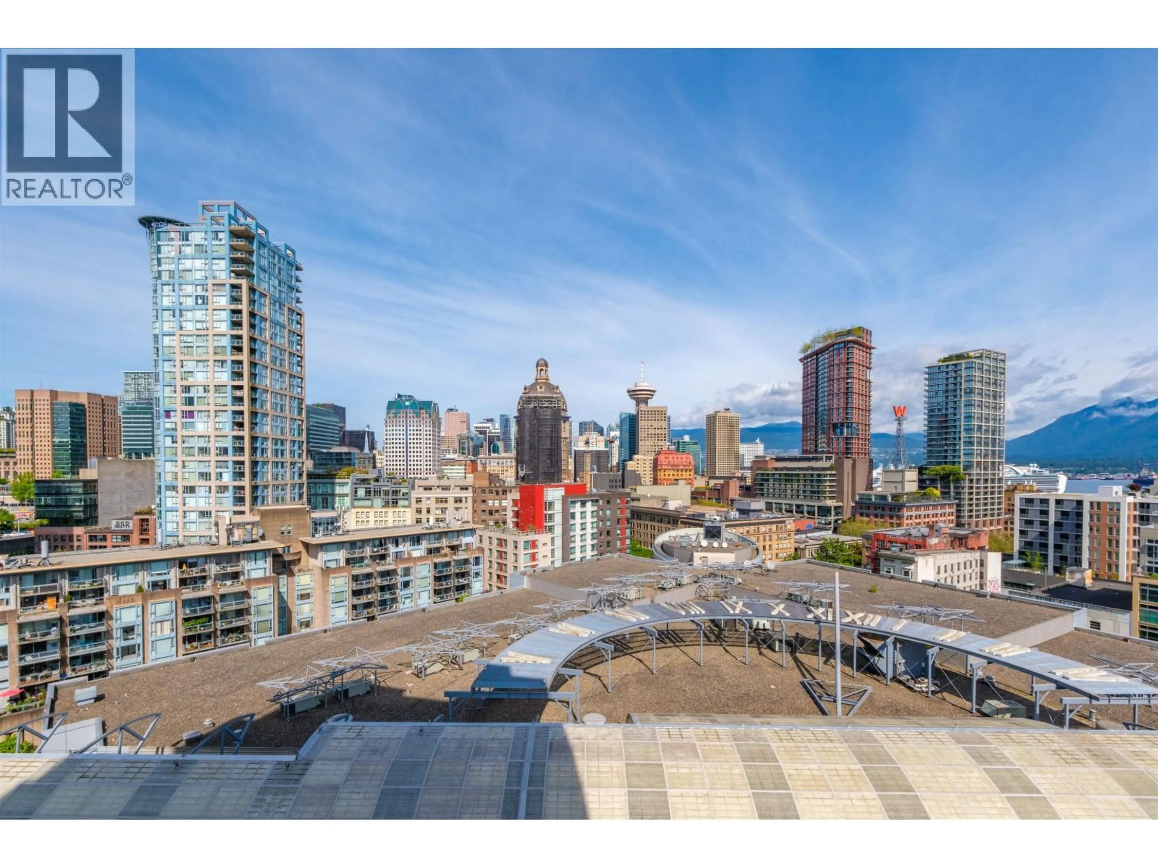 A pic from outside/outdoor area/front of a property/back of a property/a pic from drone, city buildings view from balcony for 1703 - 63 KEEFER PLACE, Vancouver British Columbia V6B6N6