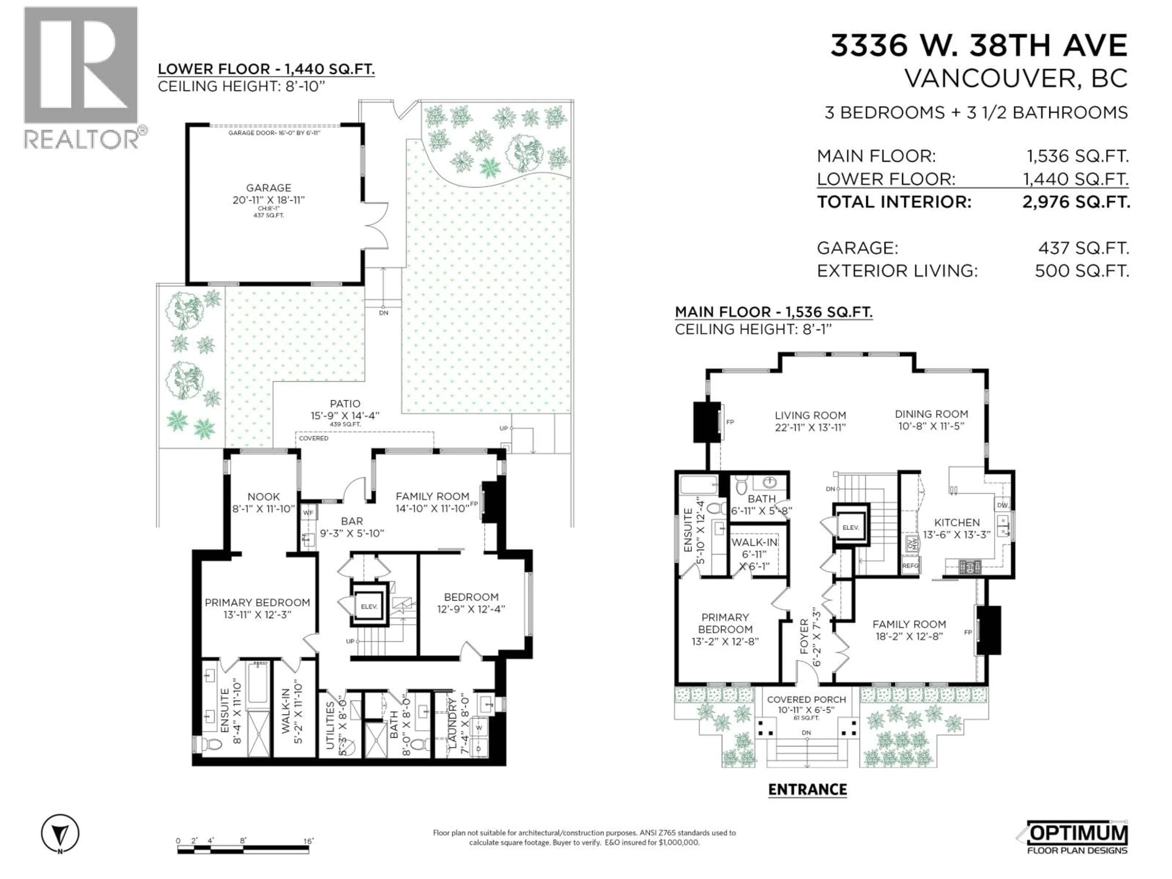 Floor plan for 3336 38TH AVENUE, Vancouver British Columbia V6N2X7