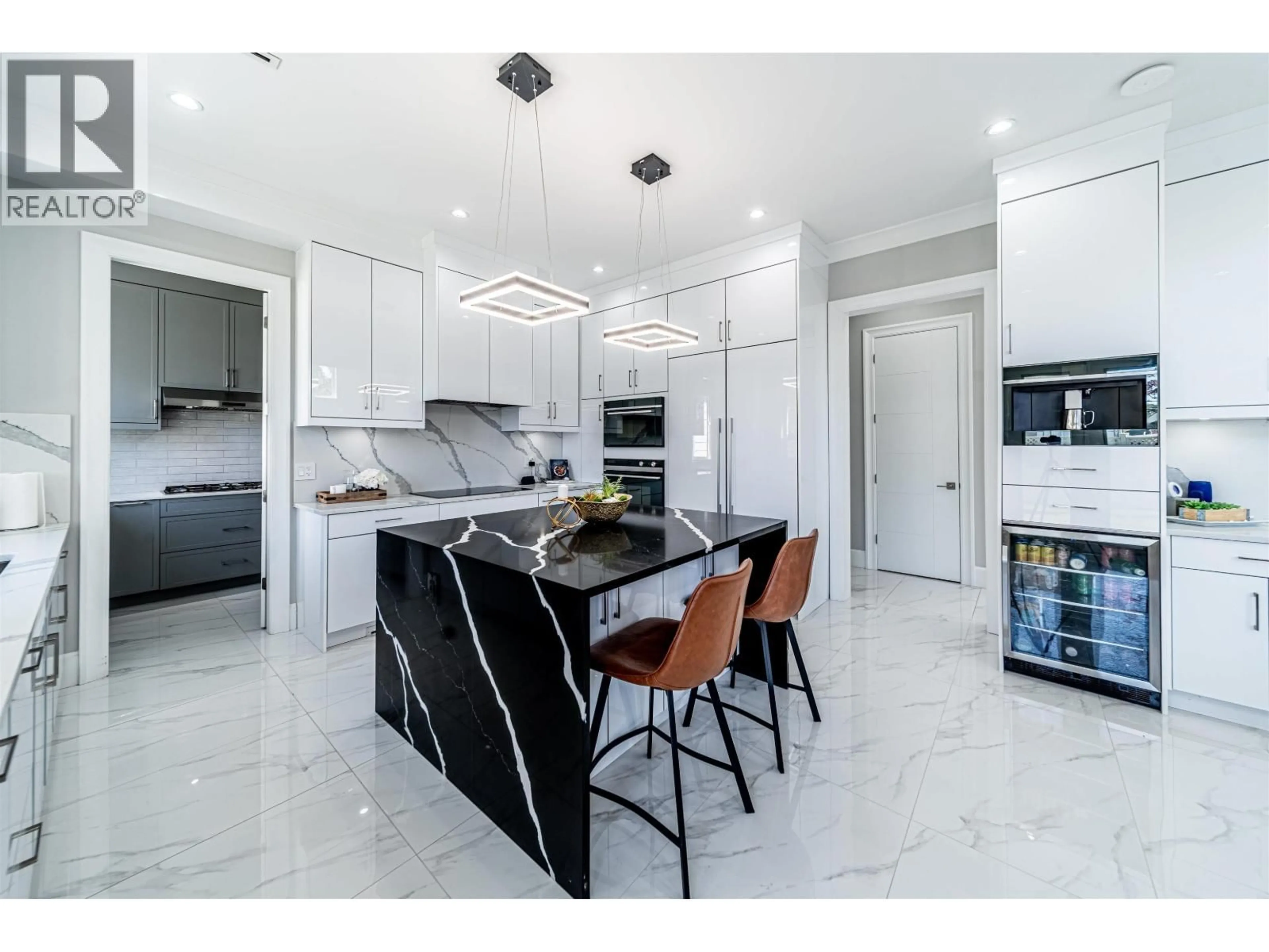 Contemporary kitchen, ceramic/tile floor for 9291 GLENALLAN DRIVE, Richmond British Columbia V7A2S6