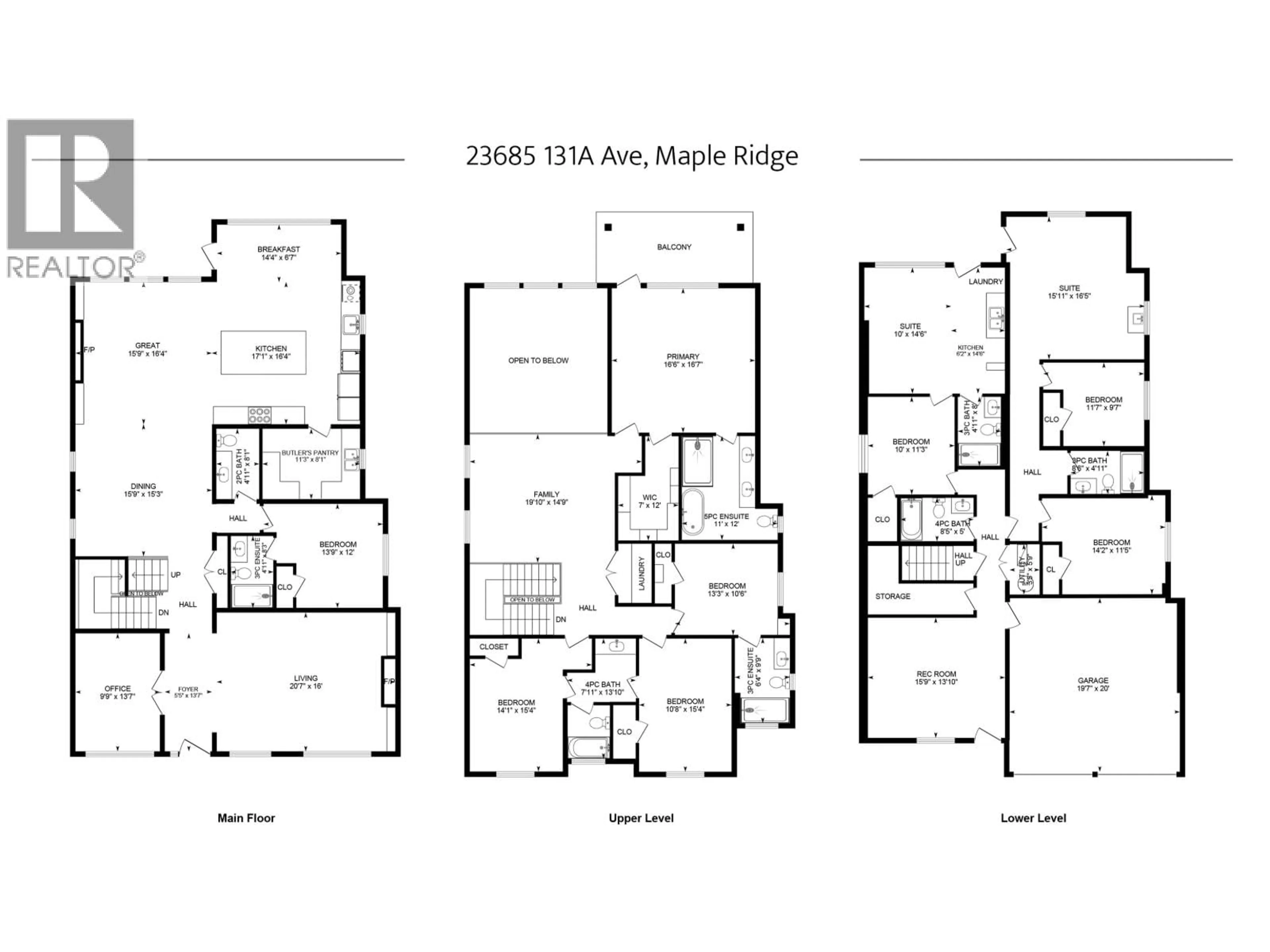 Floor plan for 23685 131A AVENUE, Maple Ridge British Columbia V4R0J1