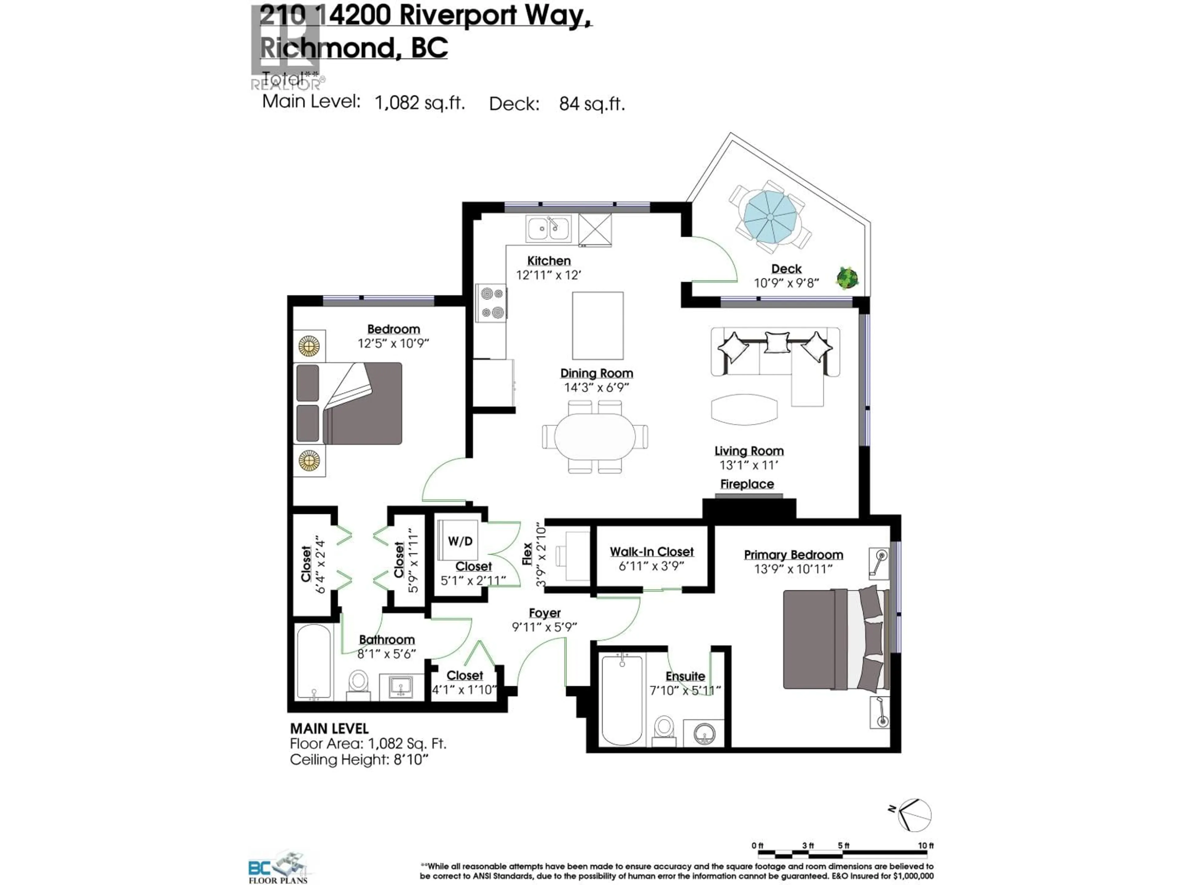 Floor plan for 210 - 14200 RIVERPORT WAY, Richmond British Columbia V6W1M4
